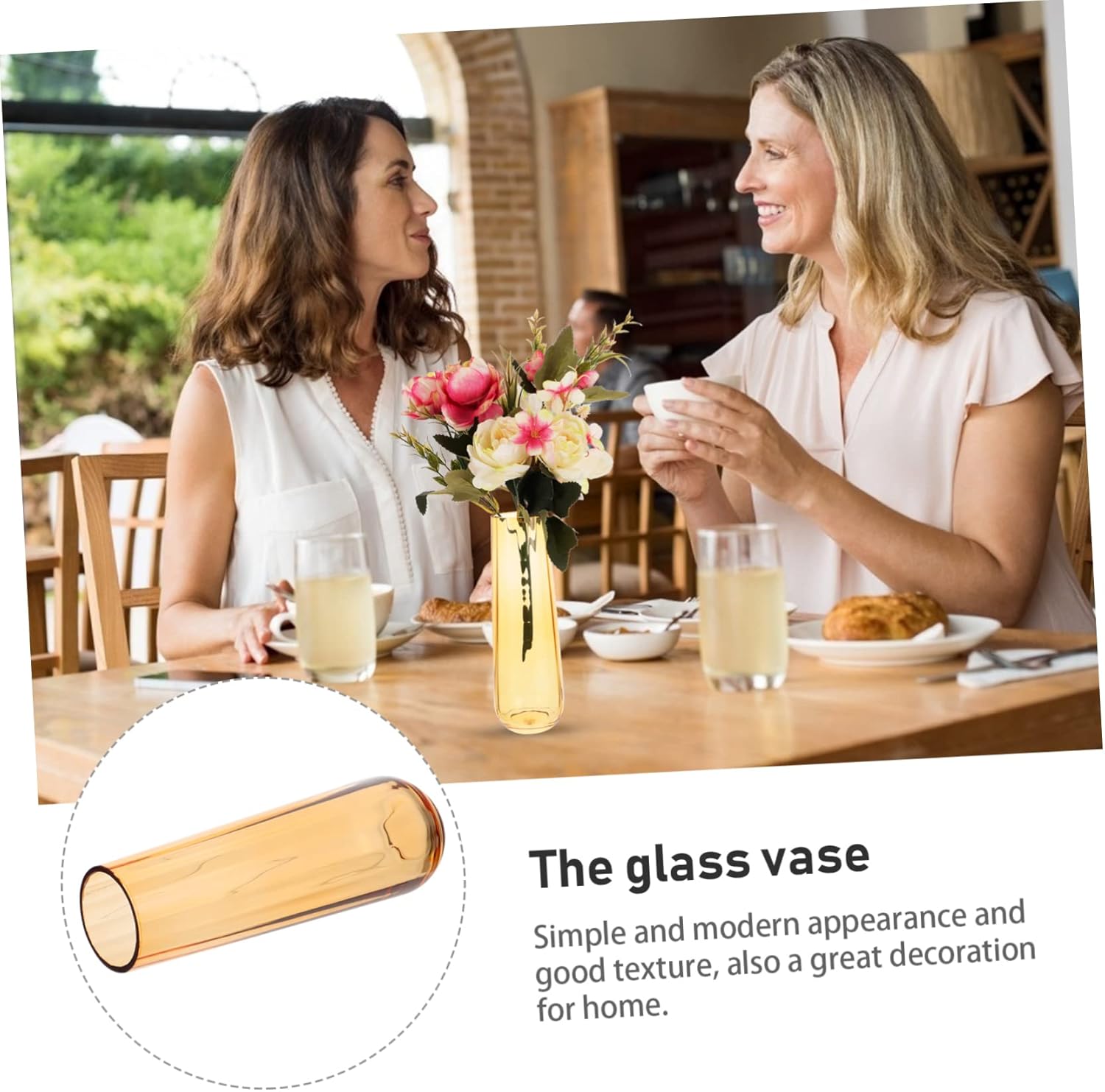 Elegant Glass Flower Vase for Home Decor and Centerpieces