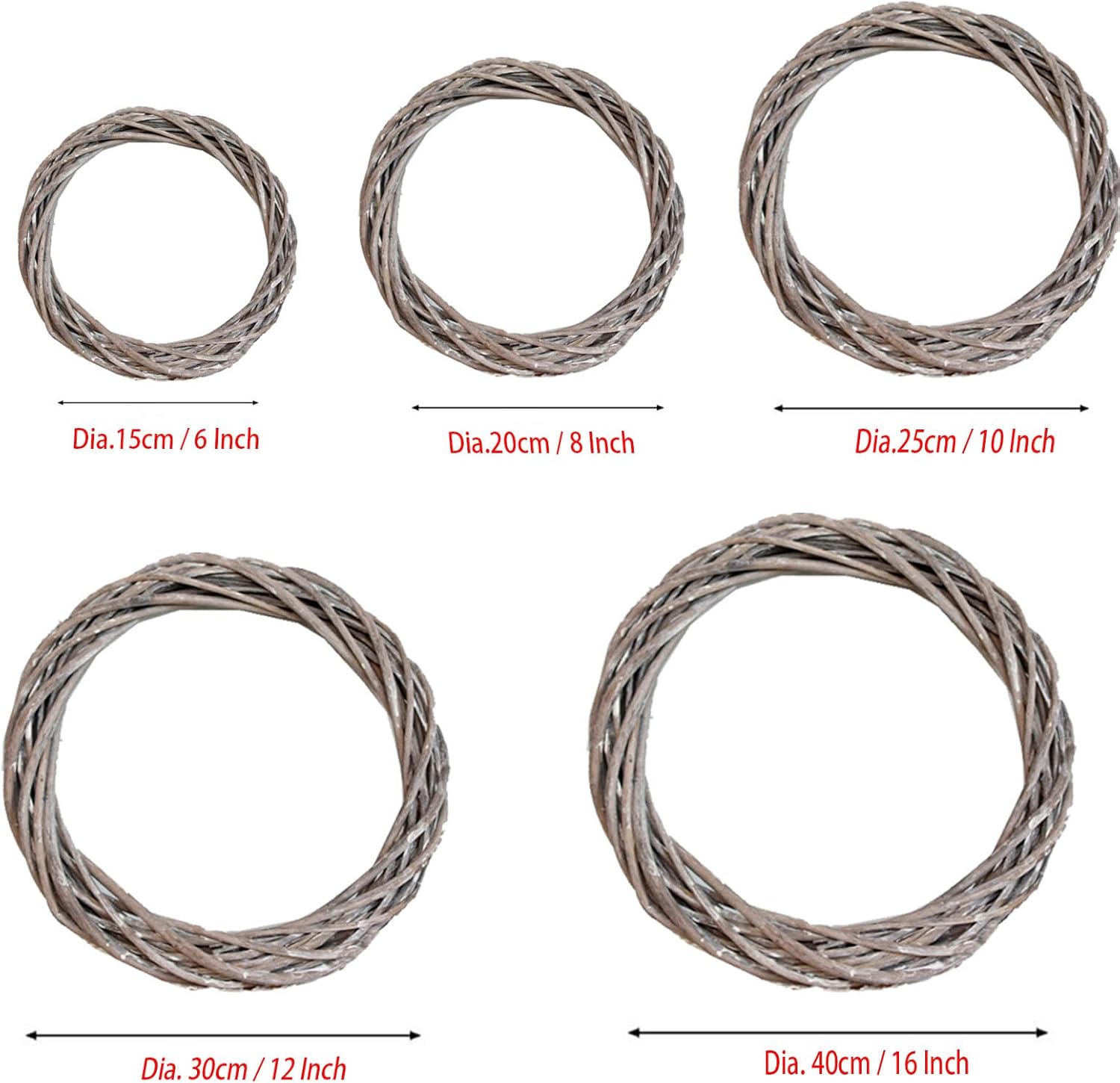 10 Inch Natural Rattan Wreath Frame for DIY