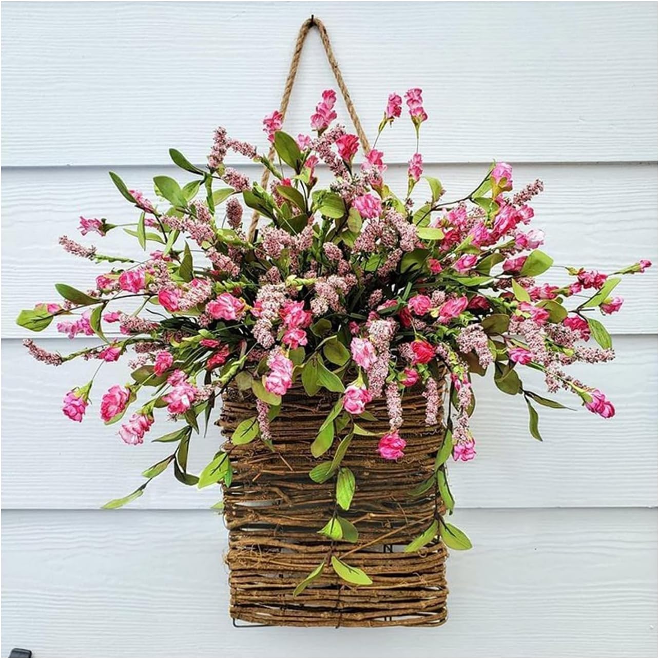 Cream Hydrangea Door Hanger Wreath - Unique Design