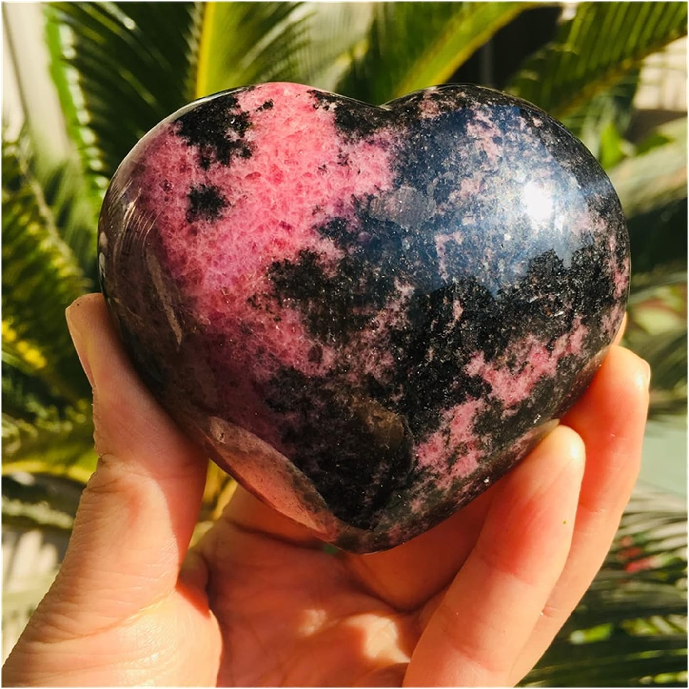 PEKMAR Natural Quartz Stone Crystal Heart Home Decoration