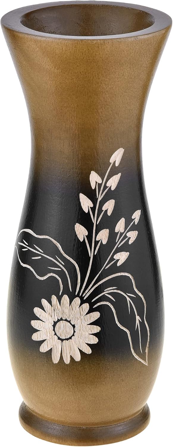 AeraVida 8 Inch Mango Tree Wood Vase