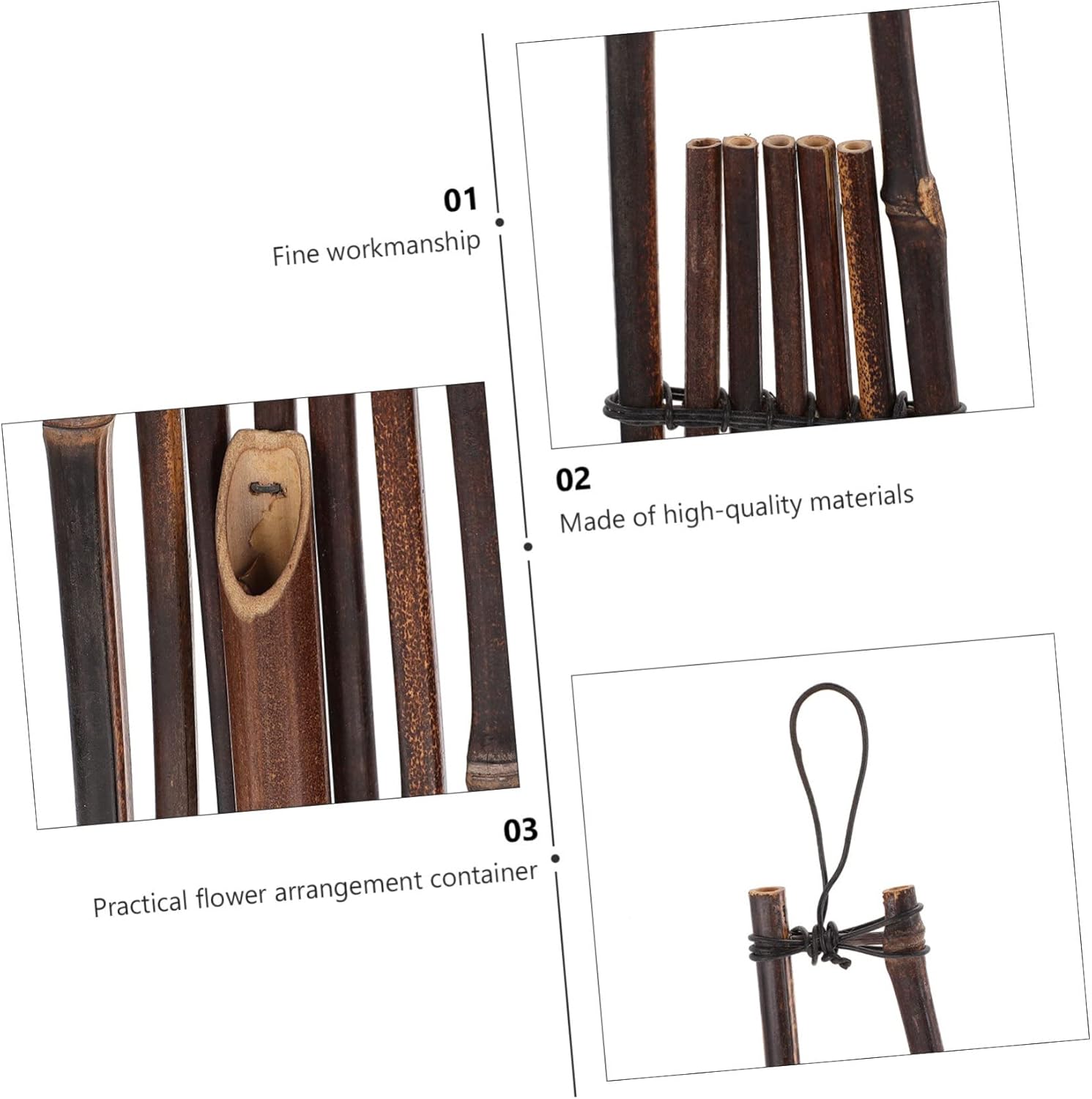 Zerodeko Vintage Bamboo Flower Vase for Wall and Home Decor