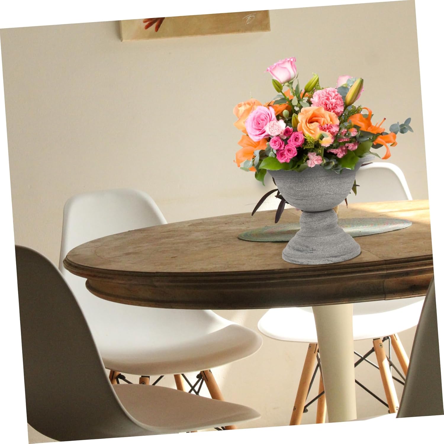 UPKOCH Vintage Metal Flowerpot for Dried Flowers Decorative Vase for Home Decor and Weddings