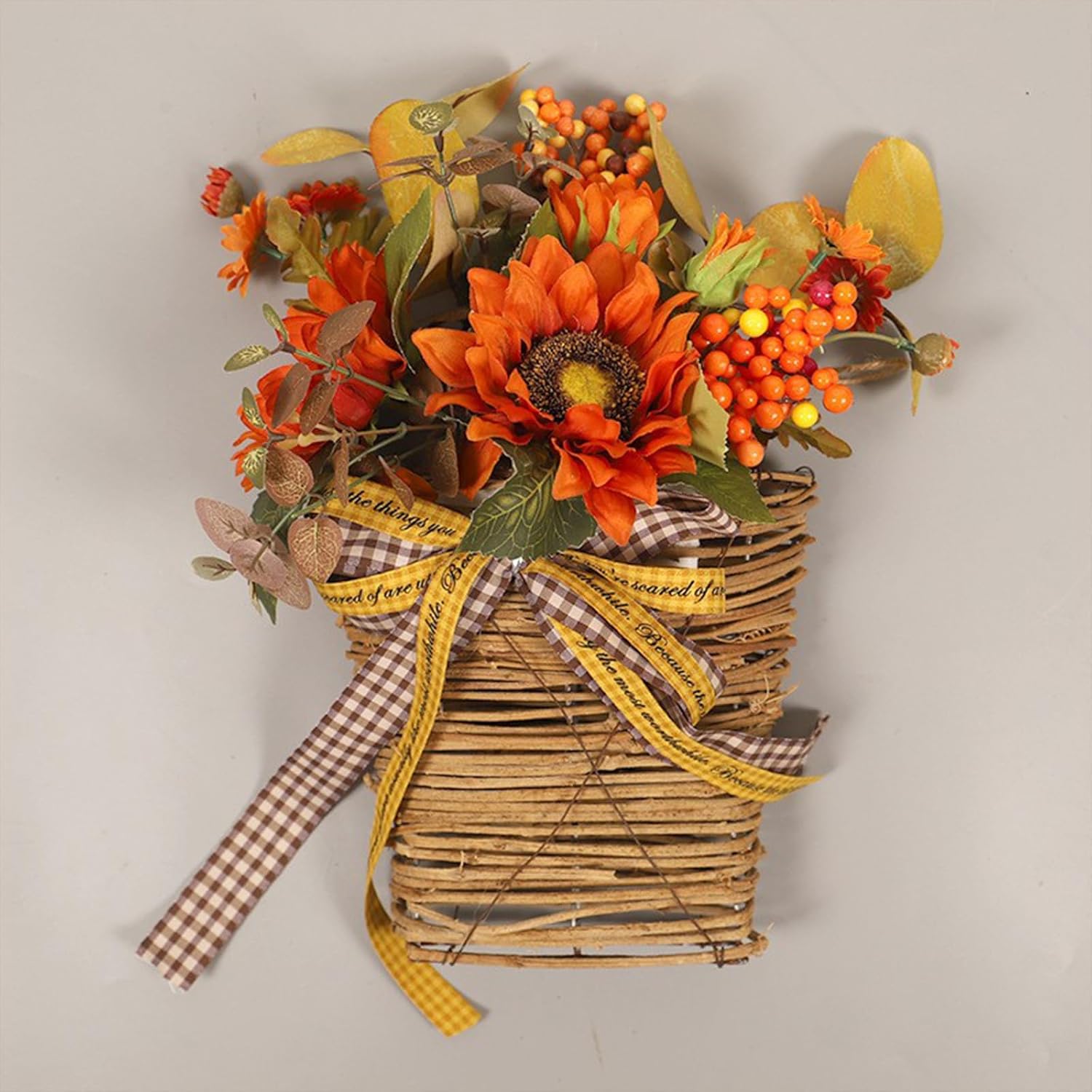 Fall Sunflower Wreath for Front Door 32cm