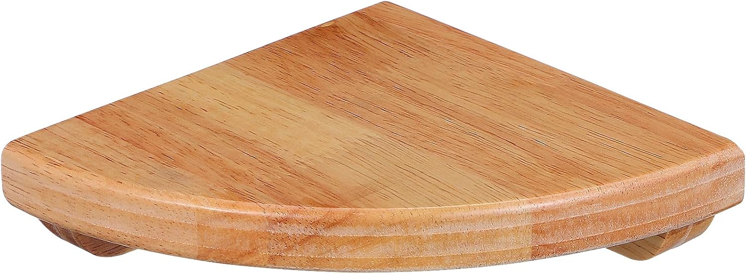 Alipis Corner Shelf Wall Mounted Wooden Floating Storage Shelf for Bedroom Living Room Kitchen Hotel