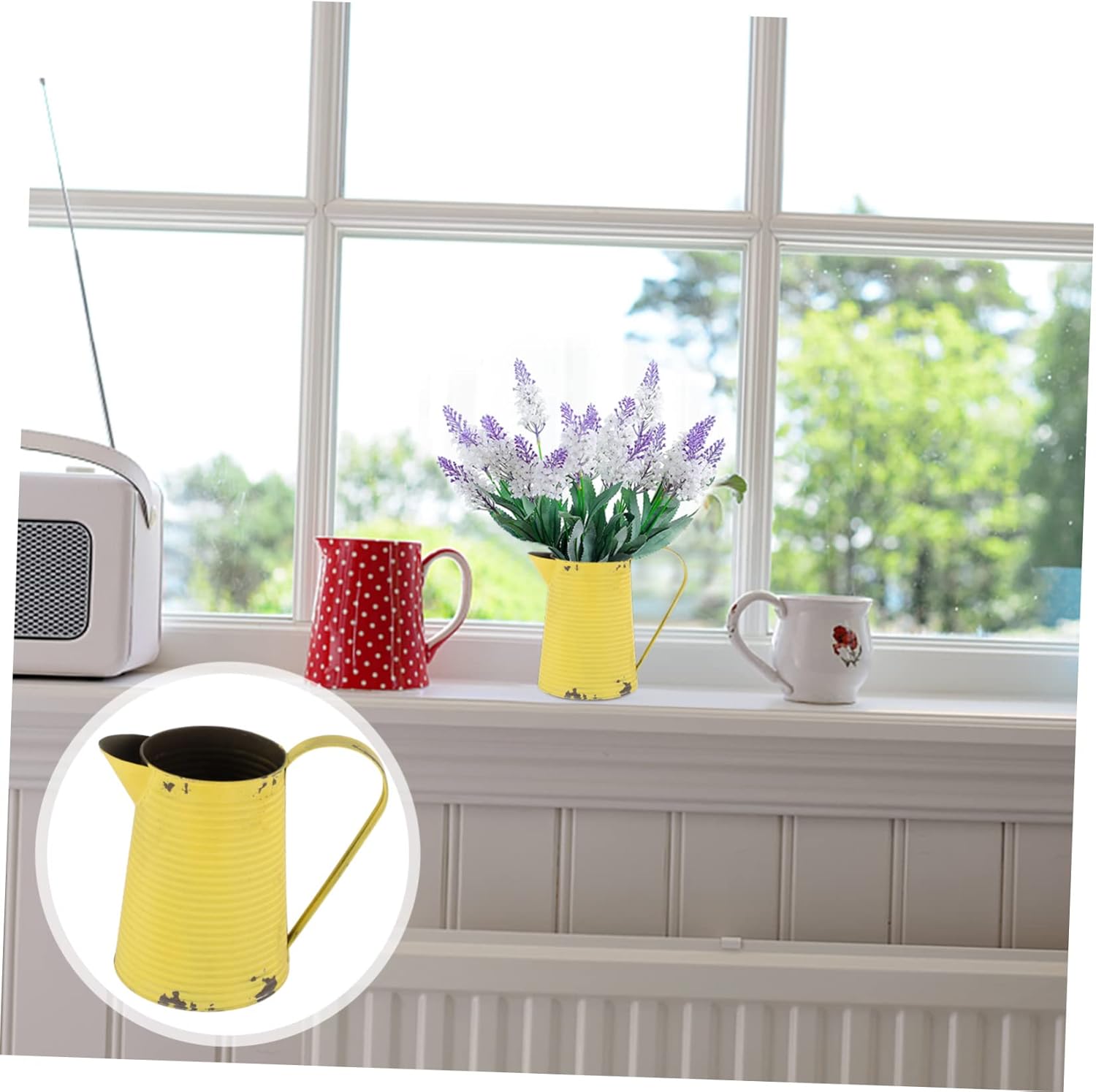 STOBOK Vintage Iron Flower Pot for Home and Garden Decor