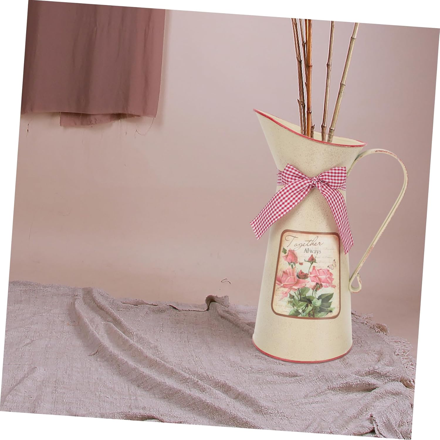 Balacoo Vintage Flower Bucket Rustic Decorative Vase