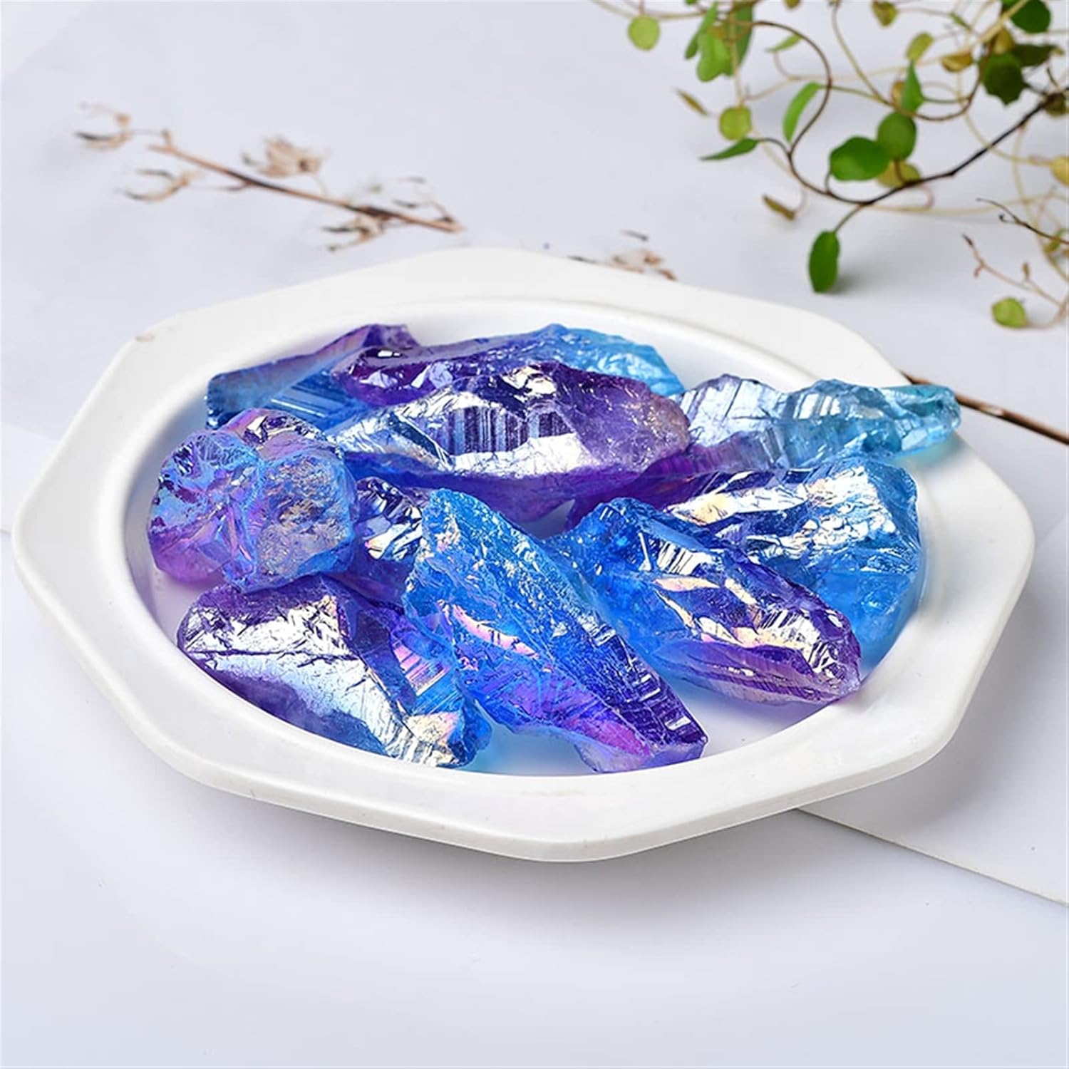 FLOAPA Natural Crystal Rough Stones 200g for Decor and Crafting