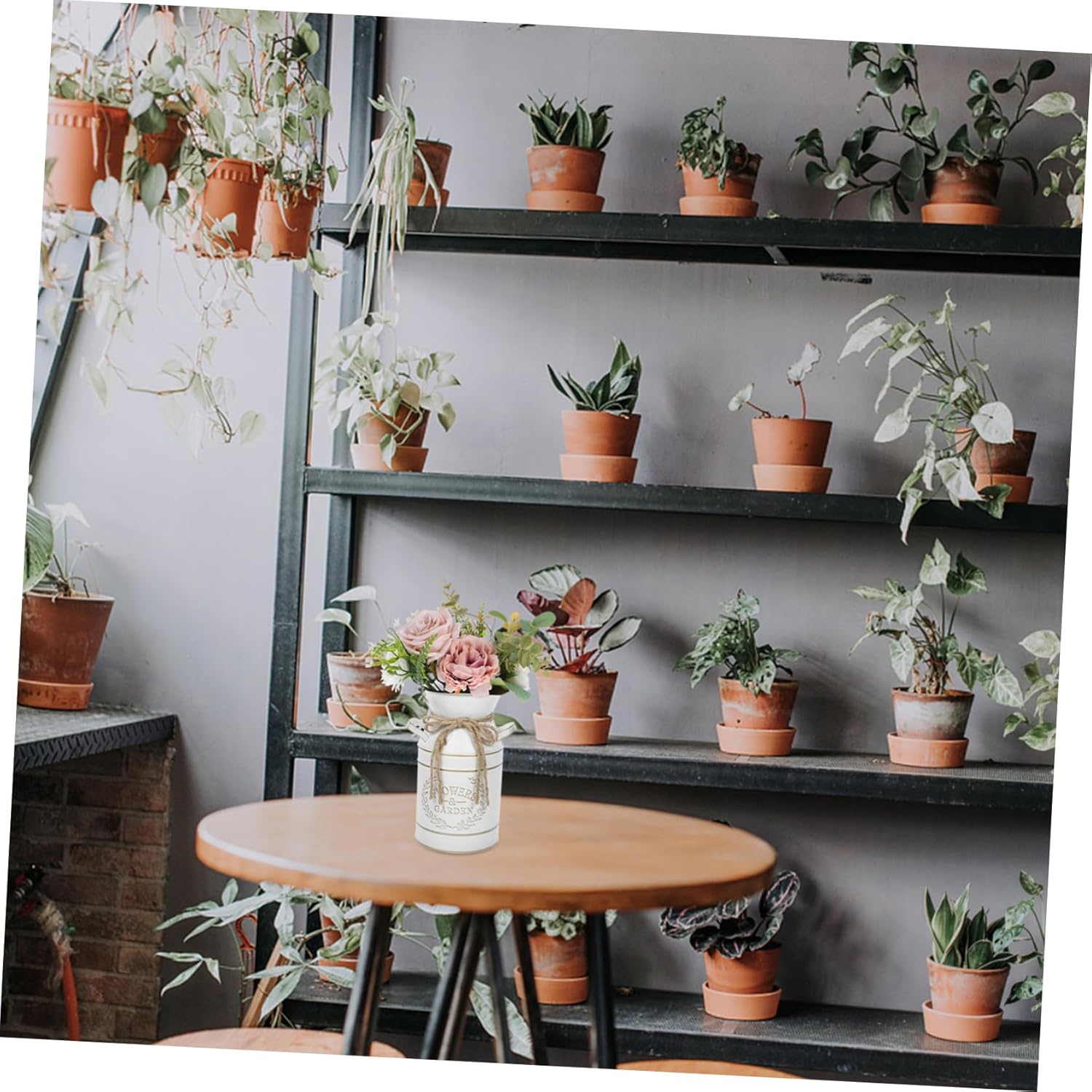 Vintage Decor Galvanized Flower Planter Vase for Flowers