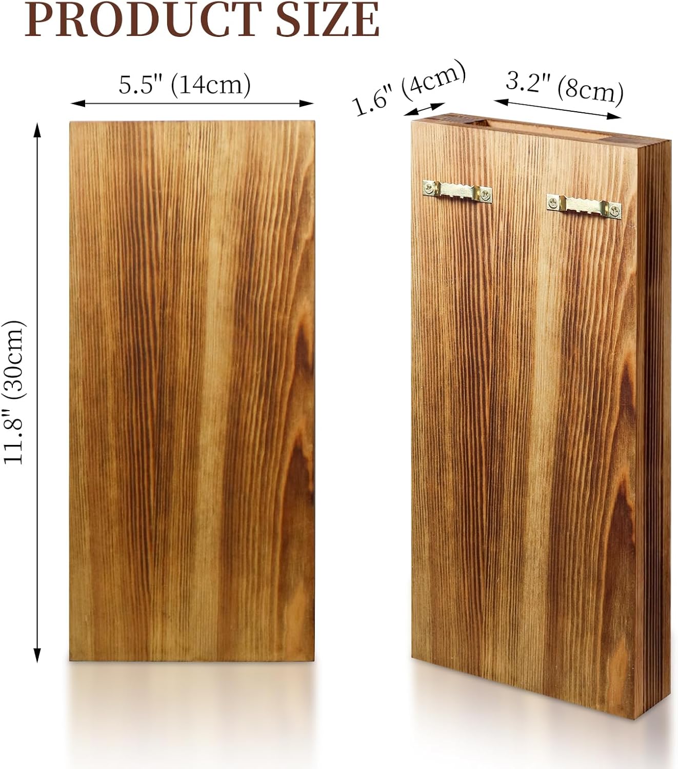 Wood Wall Planter 2 Pack for Artificial Flowers and Decor Modern Wooden Vase for Home Decor
