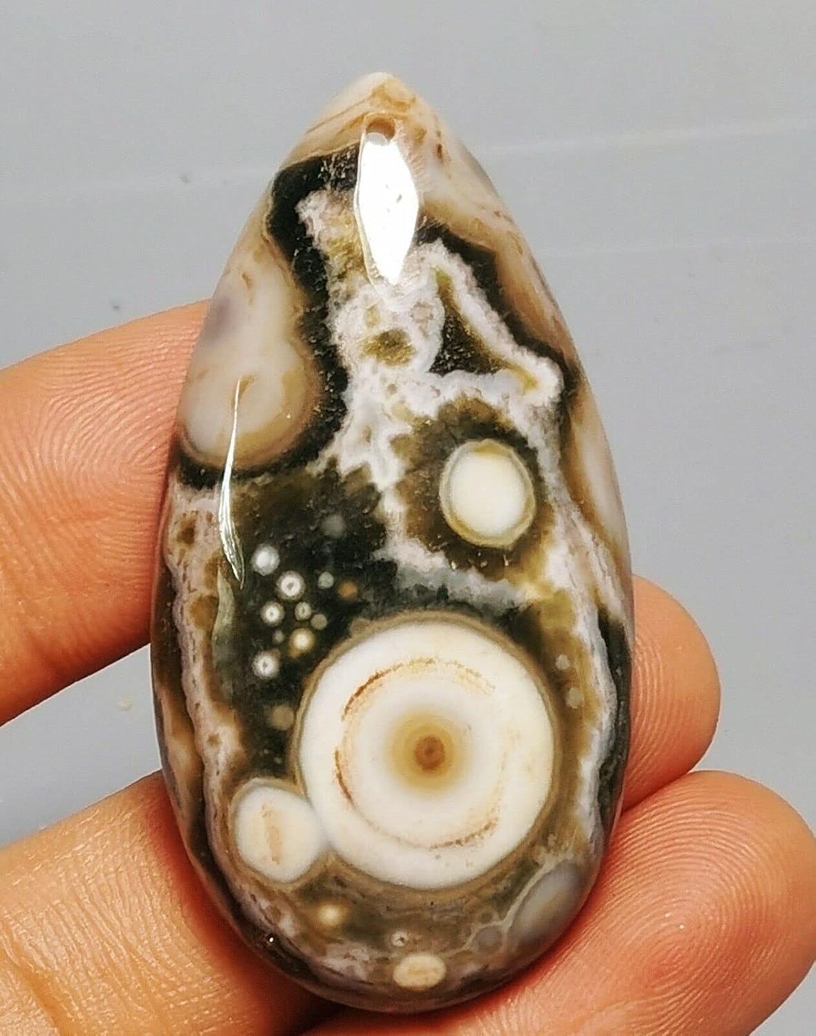 Ocean Jasper Agate Pendant Reiki Stone -G9039