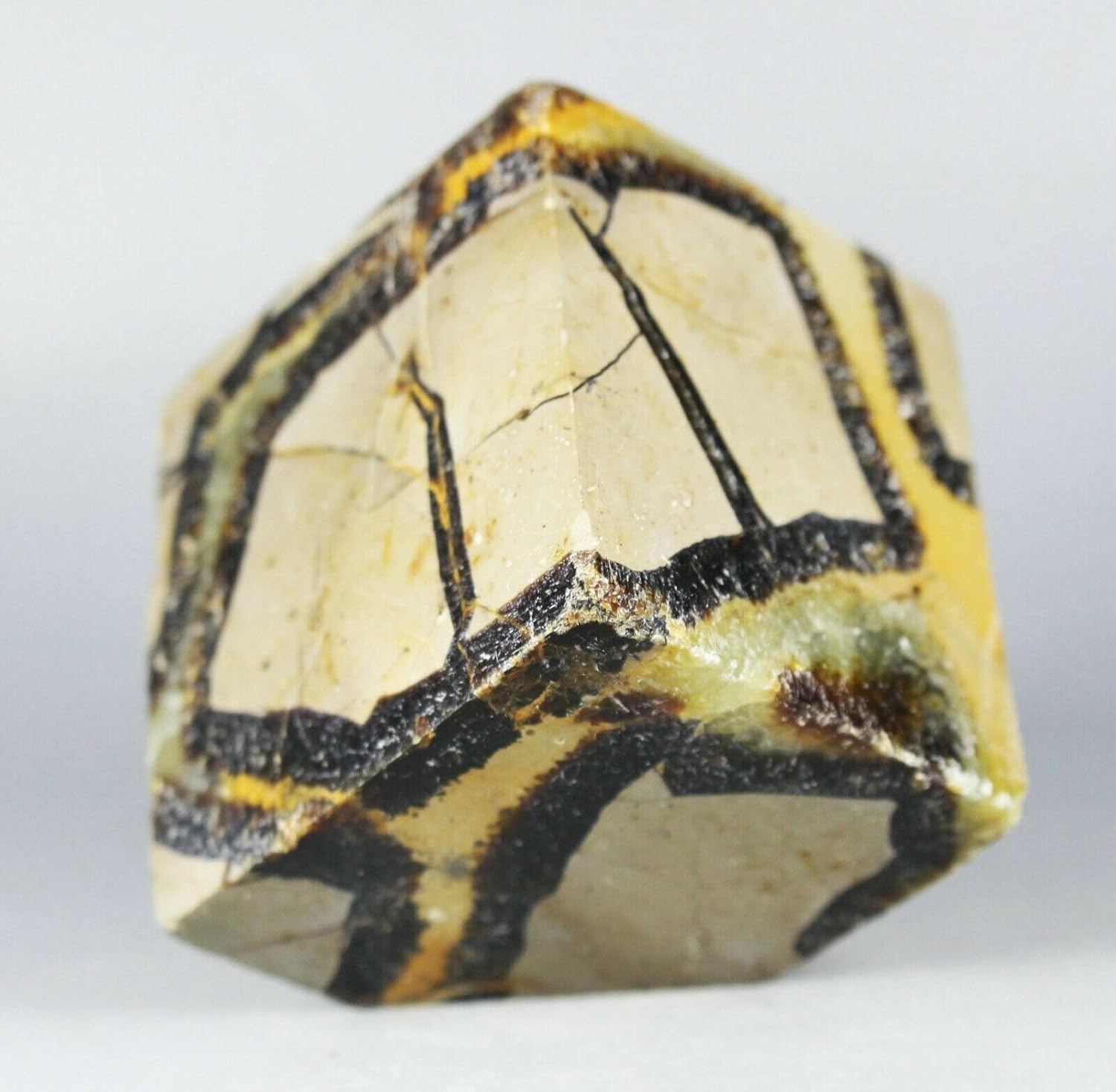 Polished Dragon Septarian Cube Reiki Stone 330G Display