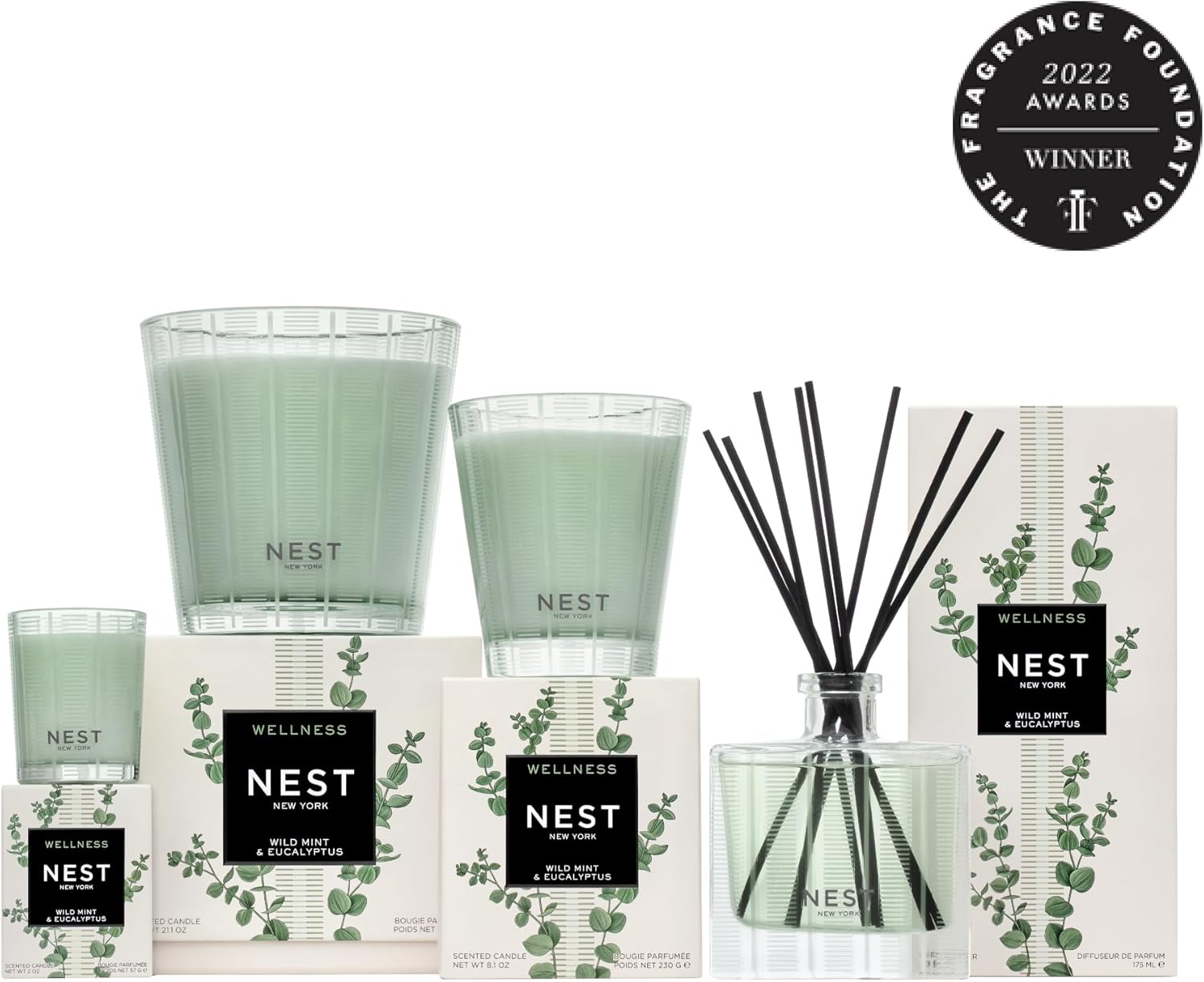 NEST New York Smart Home Diffuser Refills Set of 2 Wild Mint Eucalyptus