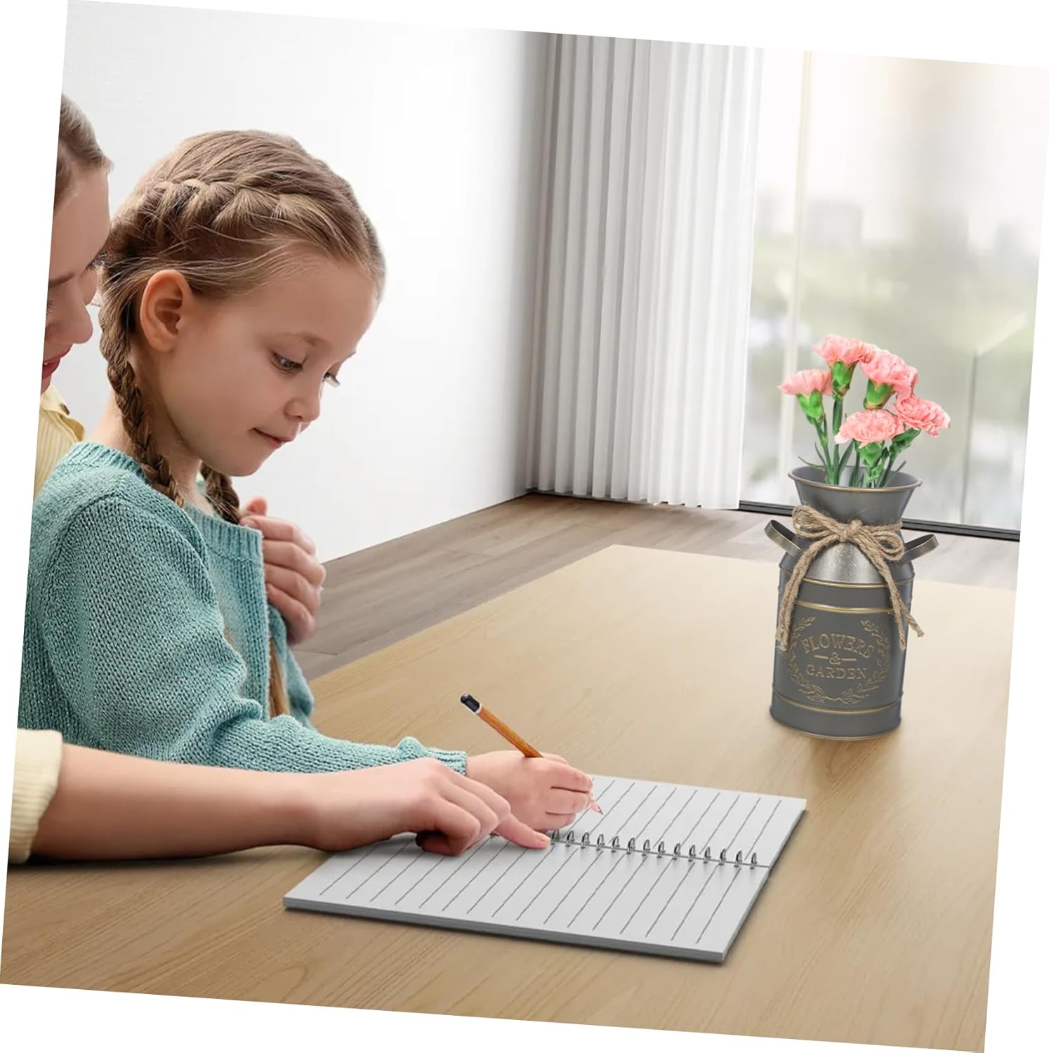 Galvanized Iron Flower Jug Vase Cottage Decor