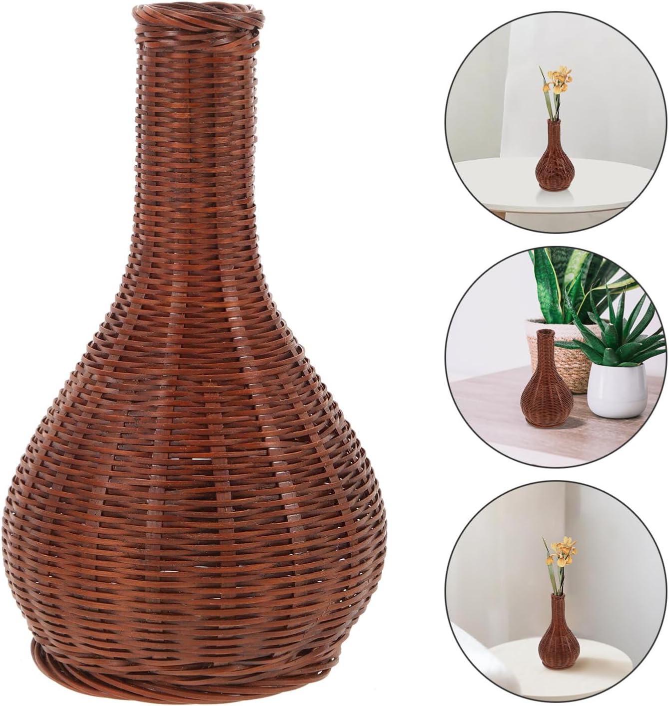 Alipis Rattan Vase for Home Office Decor