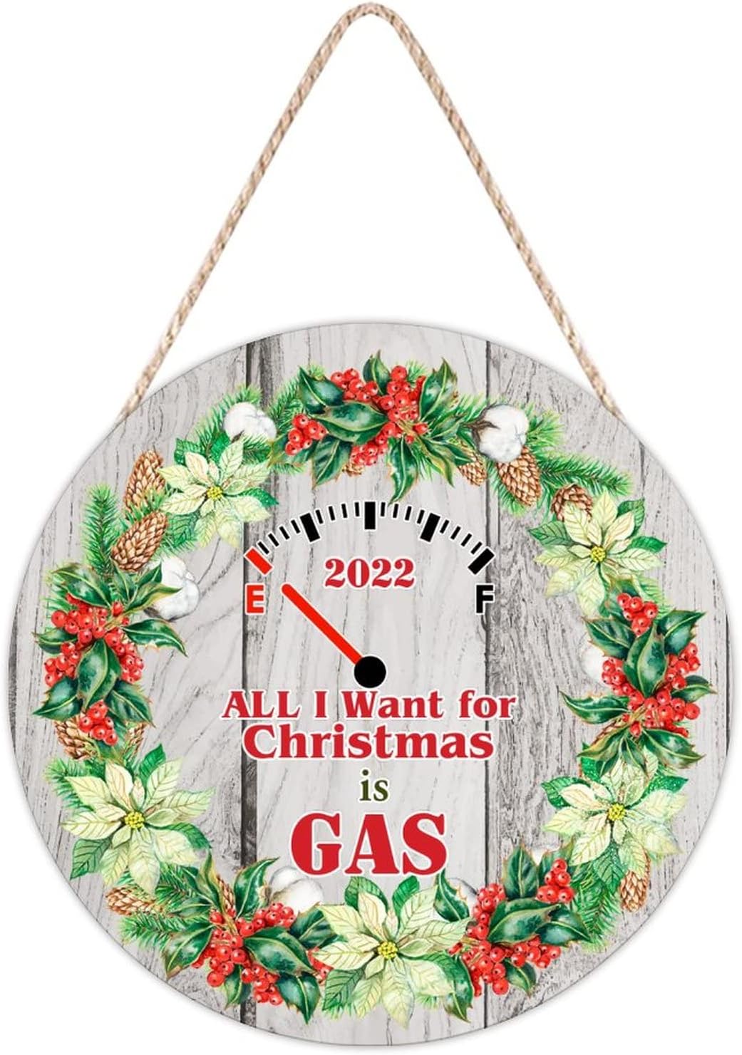 Farmhouse Front Door Hanger Christmas Wreath Door Sign 10x10 Wood Decor