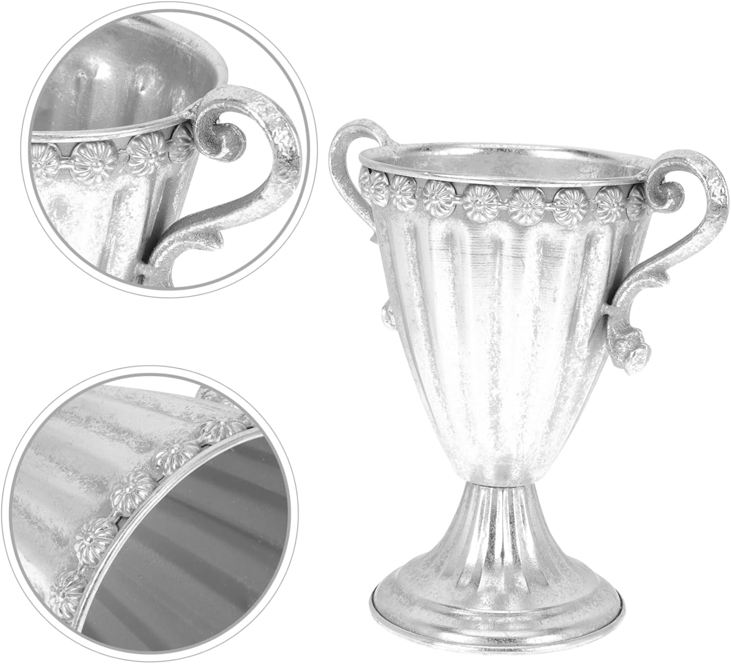 SUPVOX Vintage Decorative Iron Vase for Home Table Centerpieces