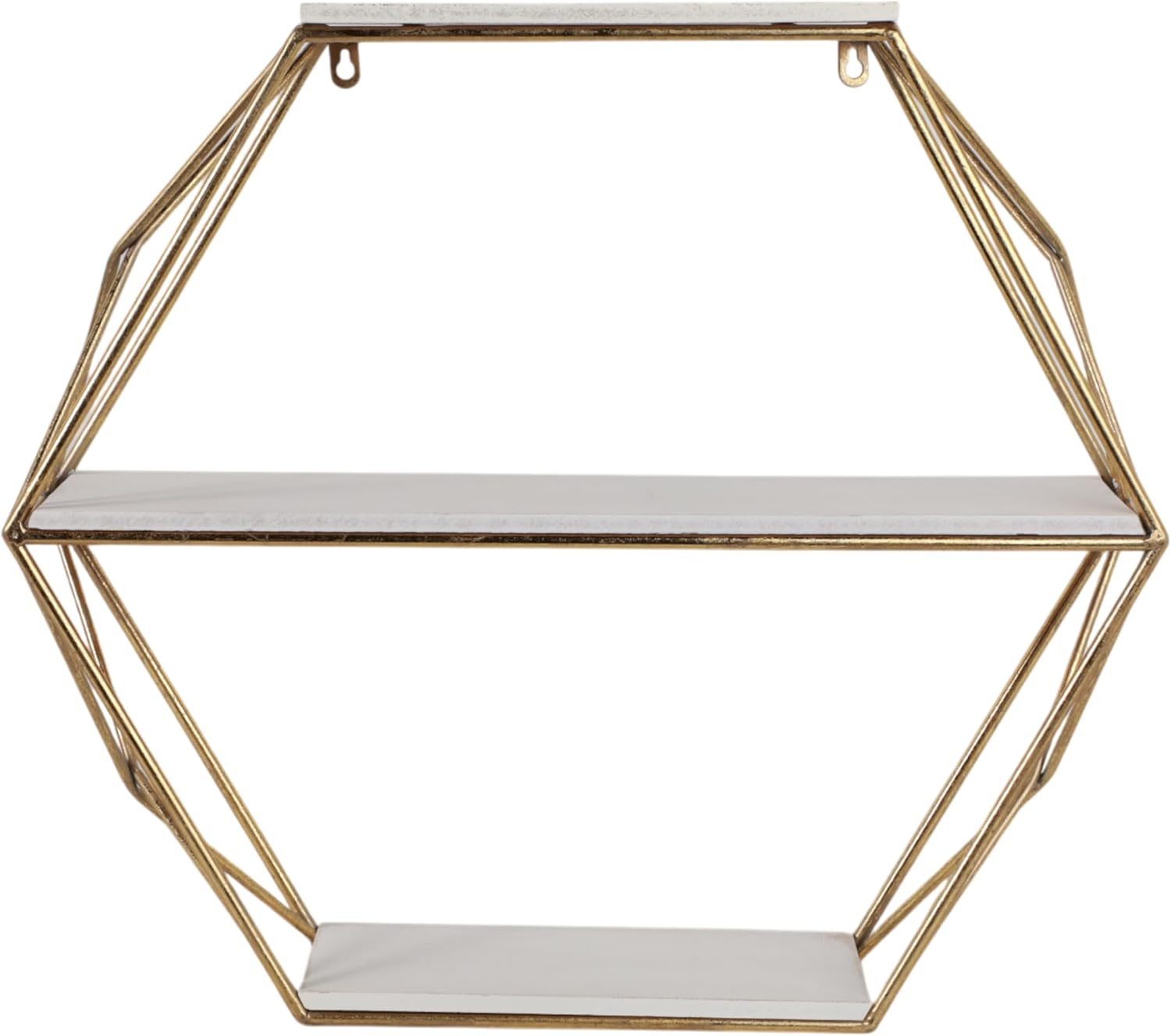 Sagebrook Home Geometric Wall Shelf - 24 Gold