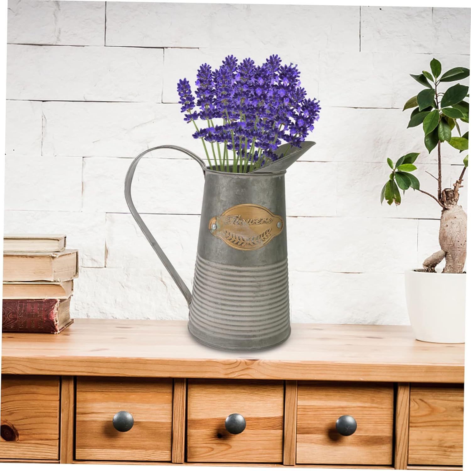 Hemoton Antique Iron Flower Pot for Garden and Home Decor