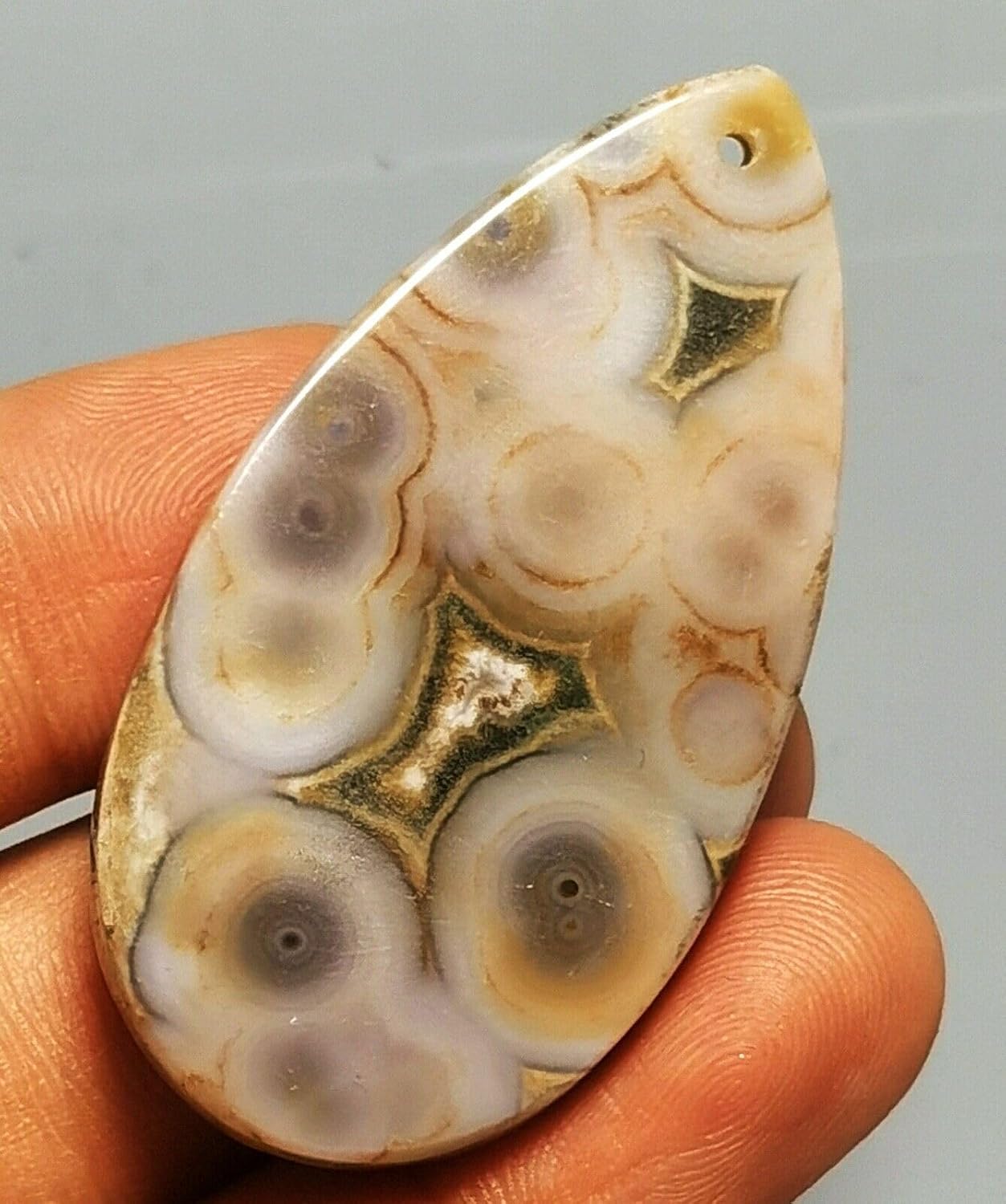 Ocean Jasper Agate Pendant Reiki Stone -G9039