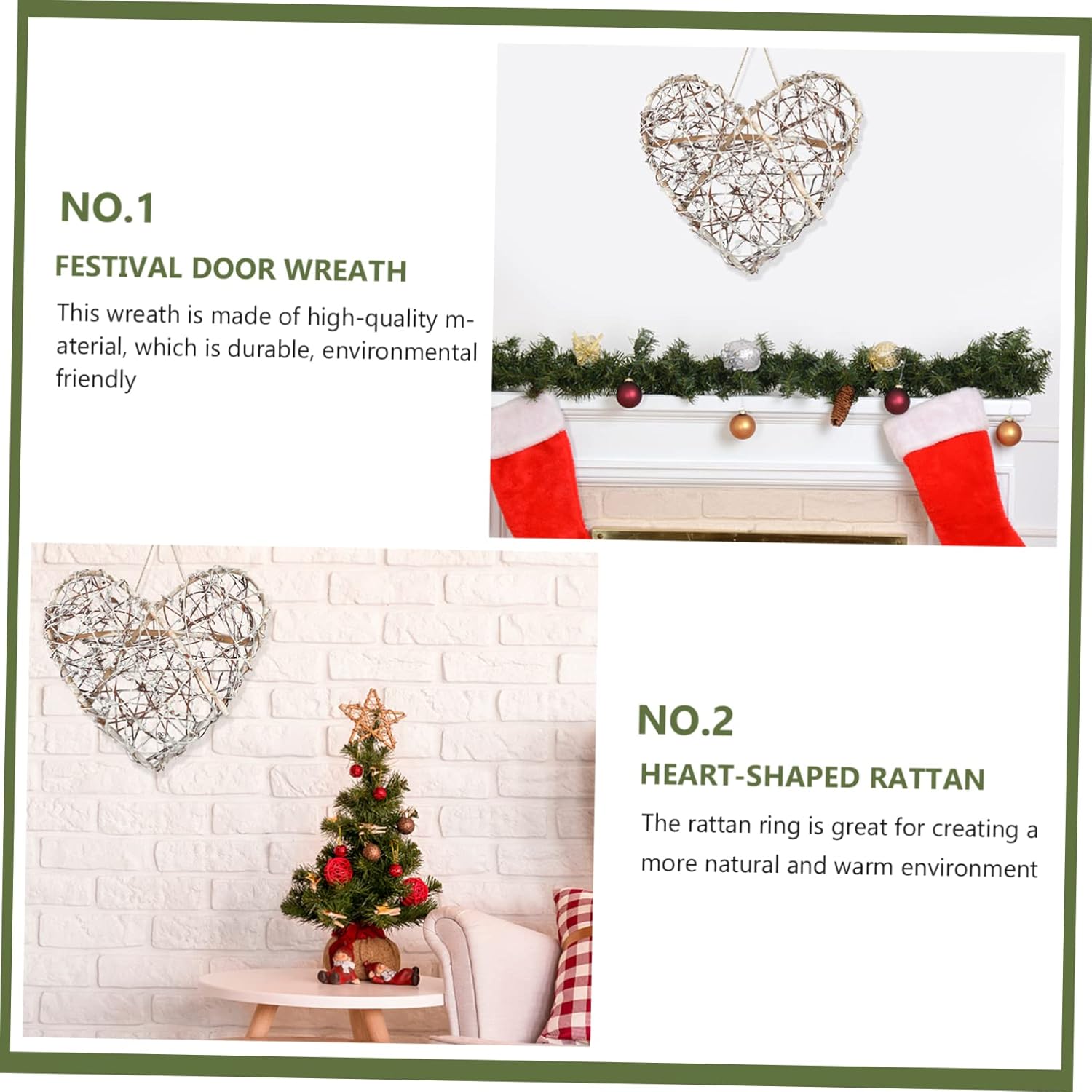 IMIKEYA 1pc Christmas Vine Circle Wreath DIY Decor