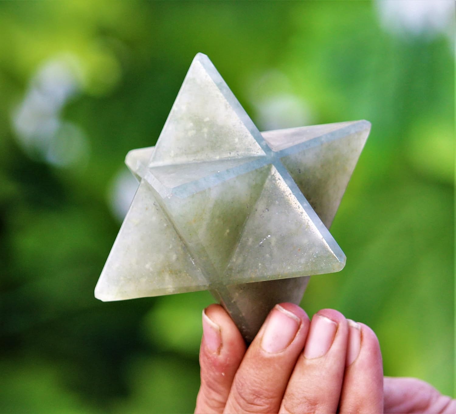 Polished Green Aventurine Merkaba Crystal Stone 70mm