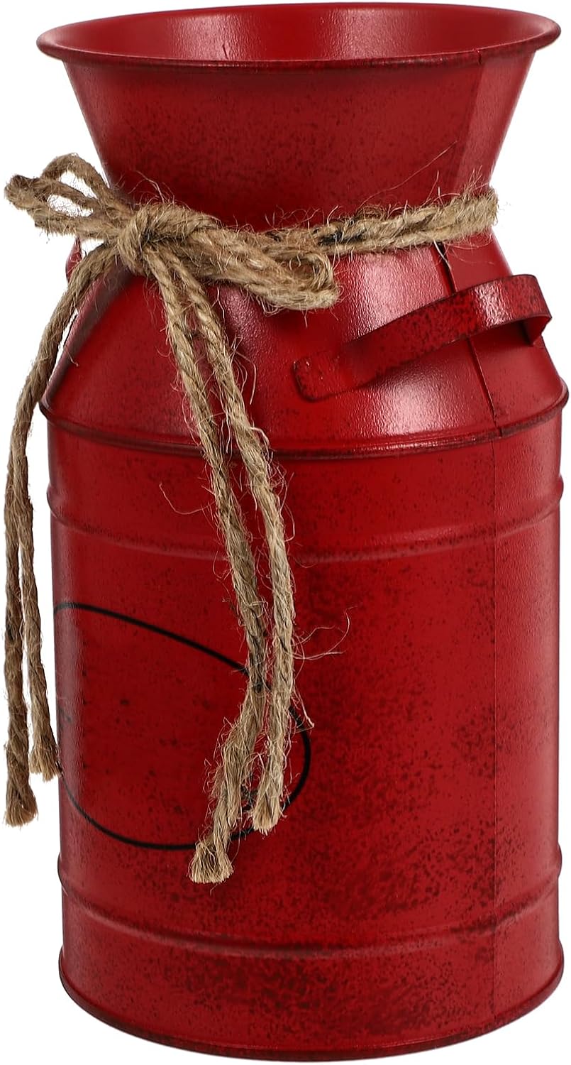 1pc European Style Iron Bucket Flower Vase for Home Decor