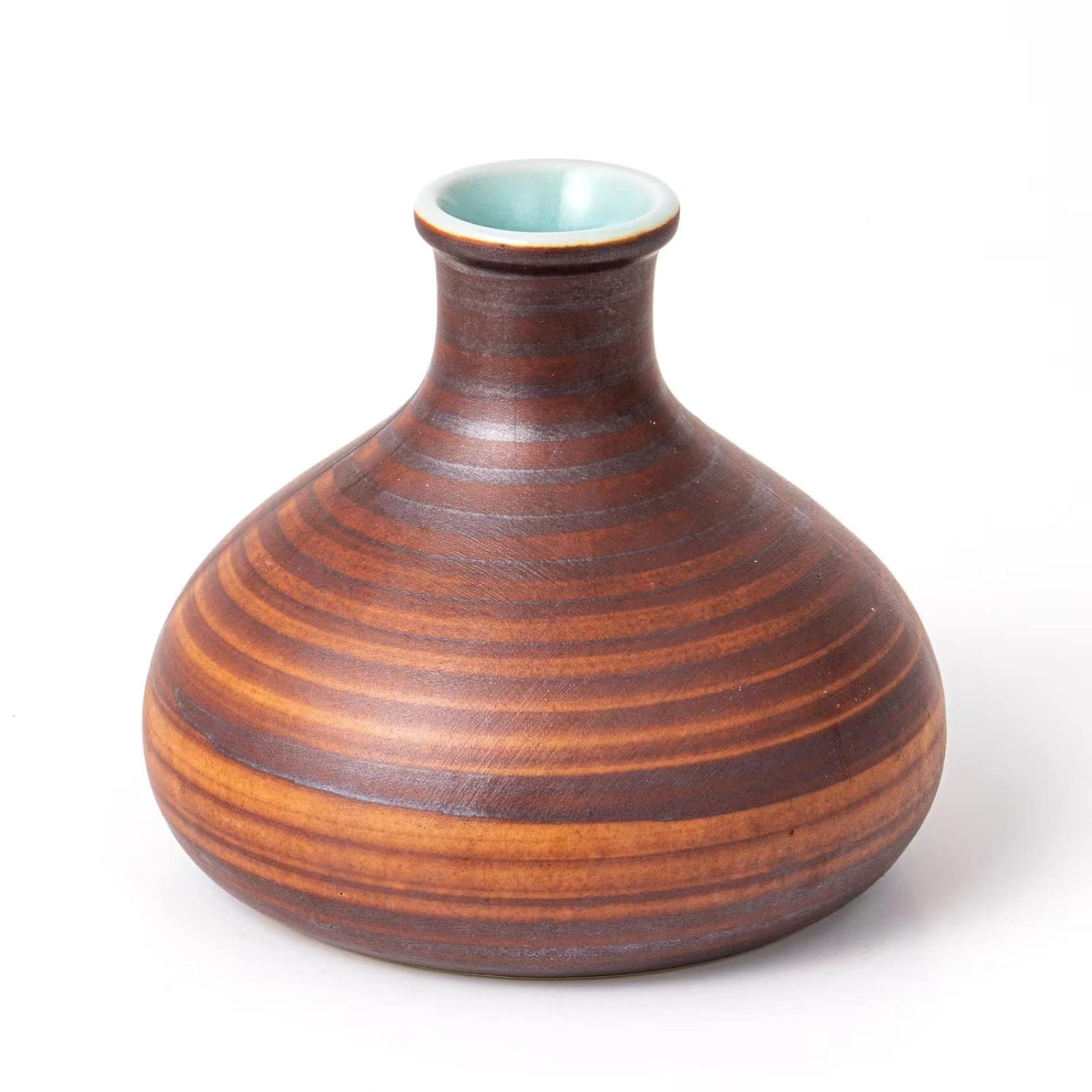 Handmade Wabi-Sabi Bud Vase Tiny Ceramic Decor for Dried Flowers and Zen Home