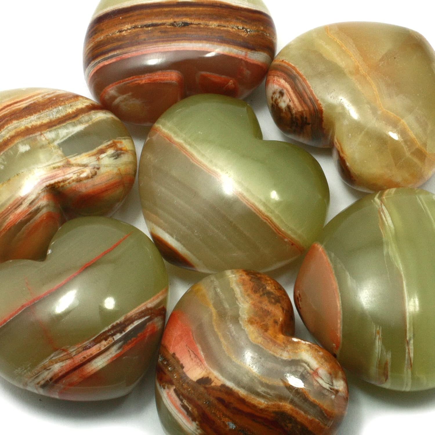 Green Onyx Crystal Heart 45mm Decor Stone