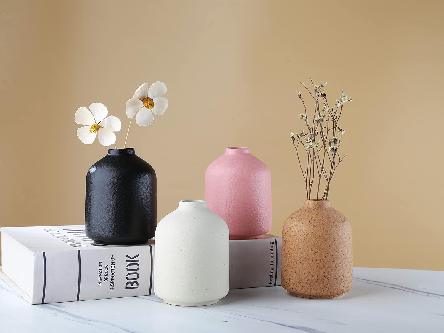 Simple Ceramic Vase for Flowers and Decor
