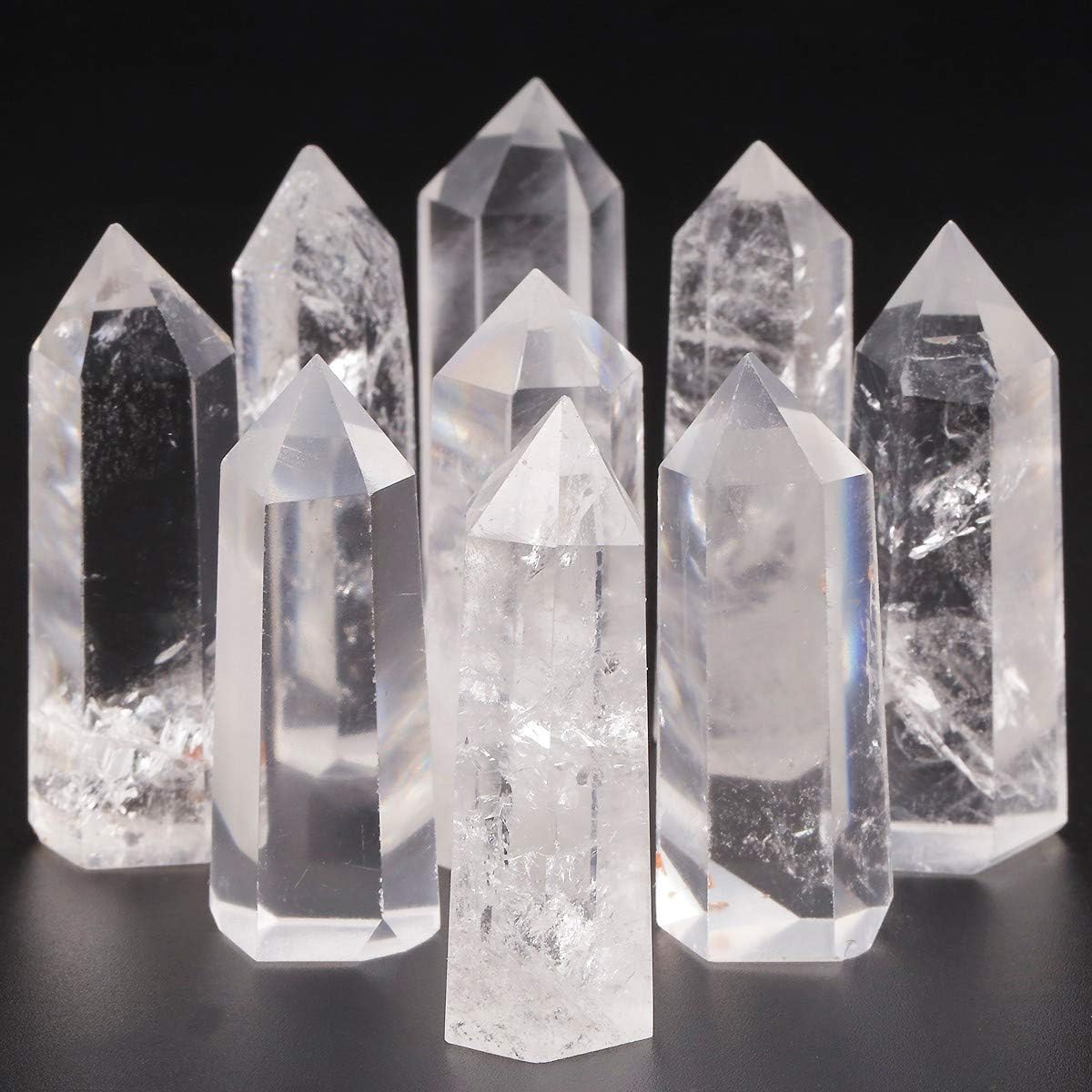 SUNYIK 7 Chakra Crystal Wishing Bottle Set and Healing Wand