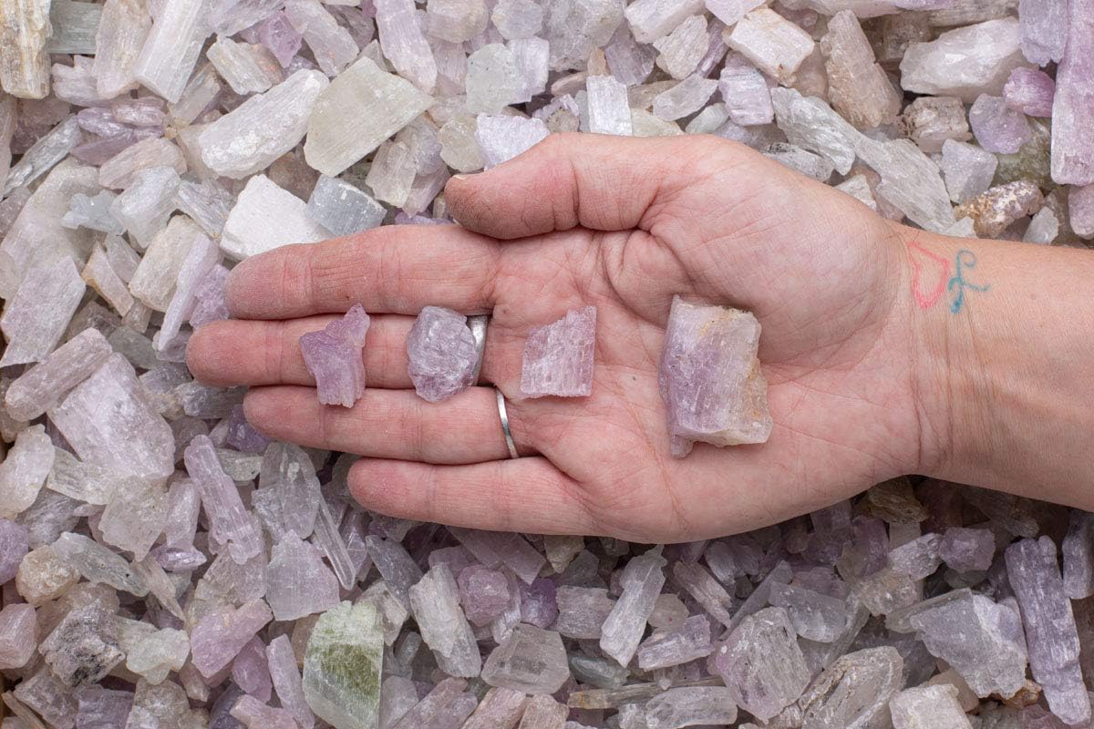 Fantasia Natural Kunzite Stones 5 lbs from Pakistan