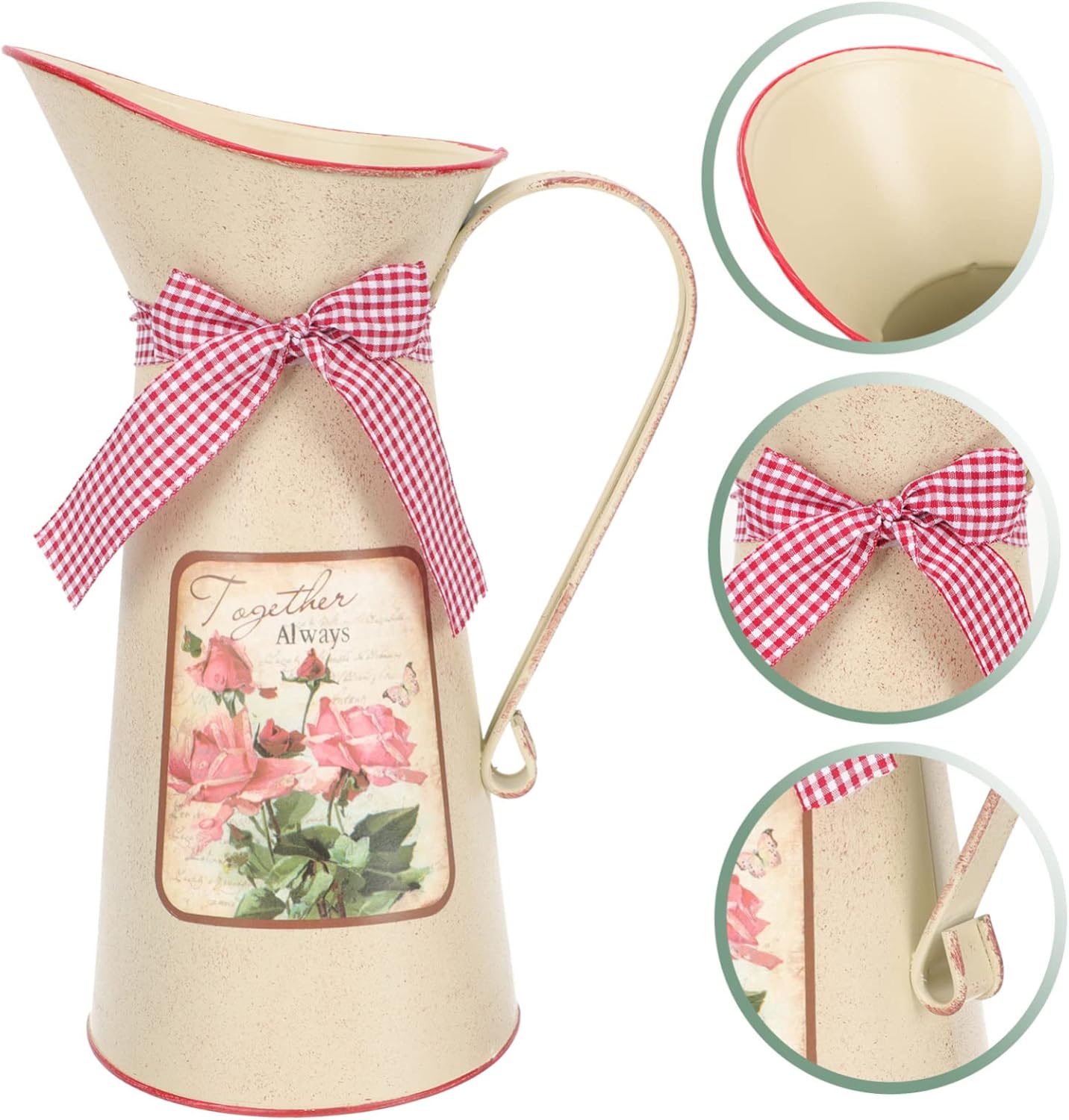 Balacoo Vintage Flower Bucket Rustic Decorative Vase