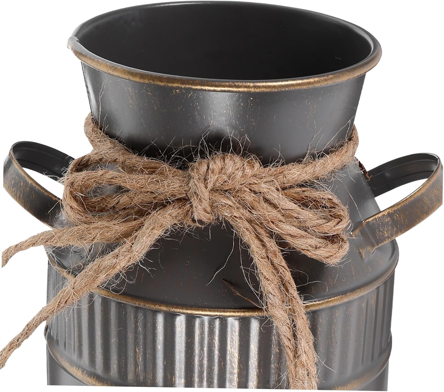 Zerodeko Retro Iron Flower Bucket with Double Handles