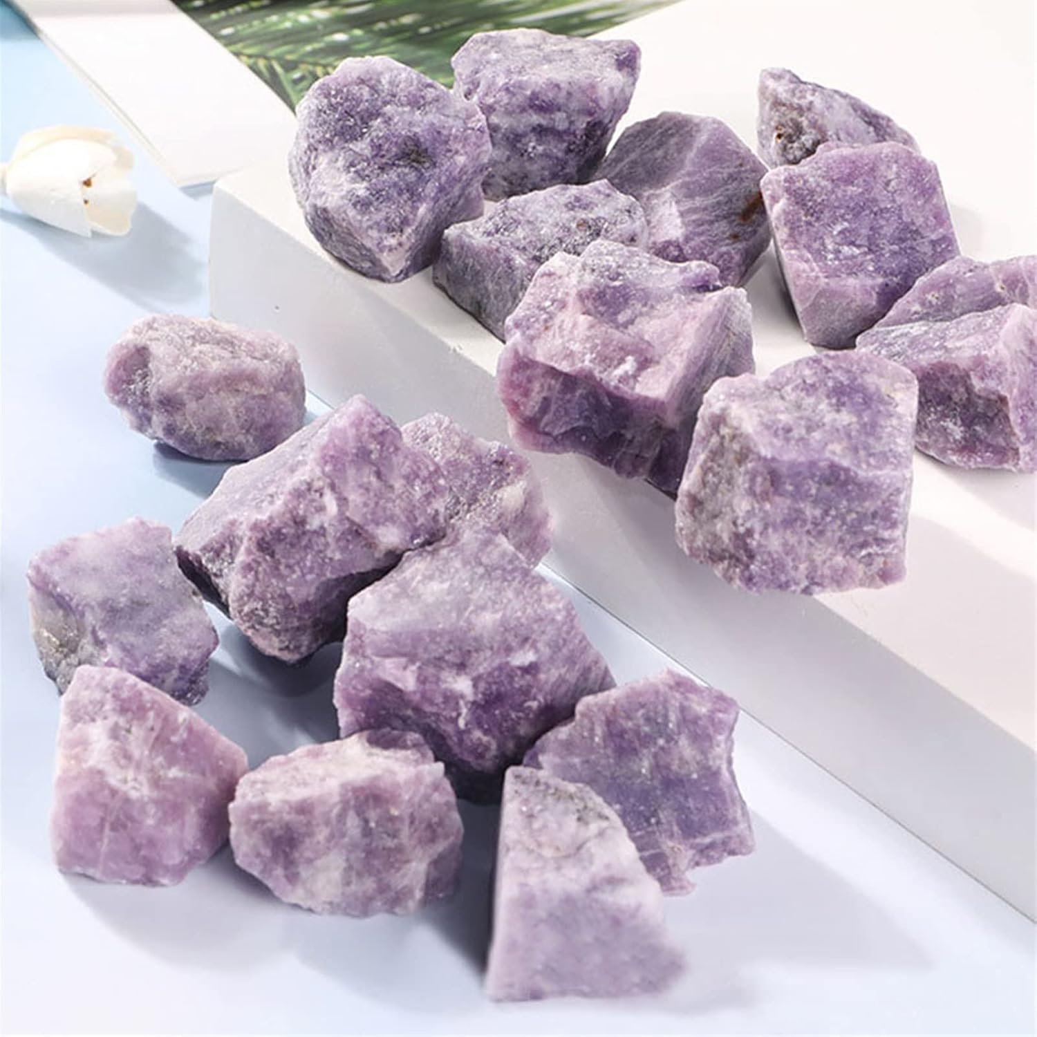 Natural Purple Lepidolite Rough Stone Reiki Healing Specimen Home Decor