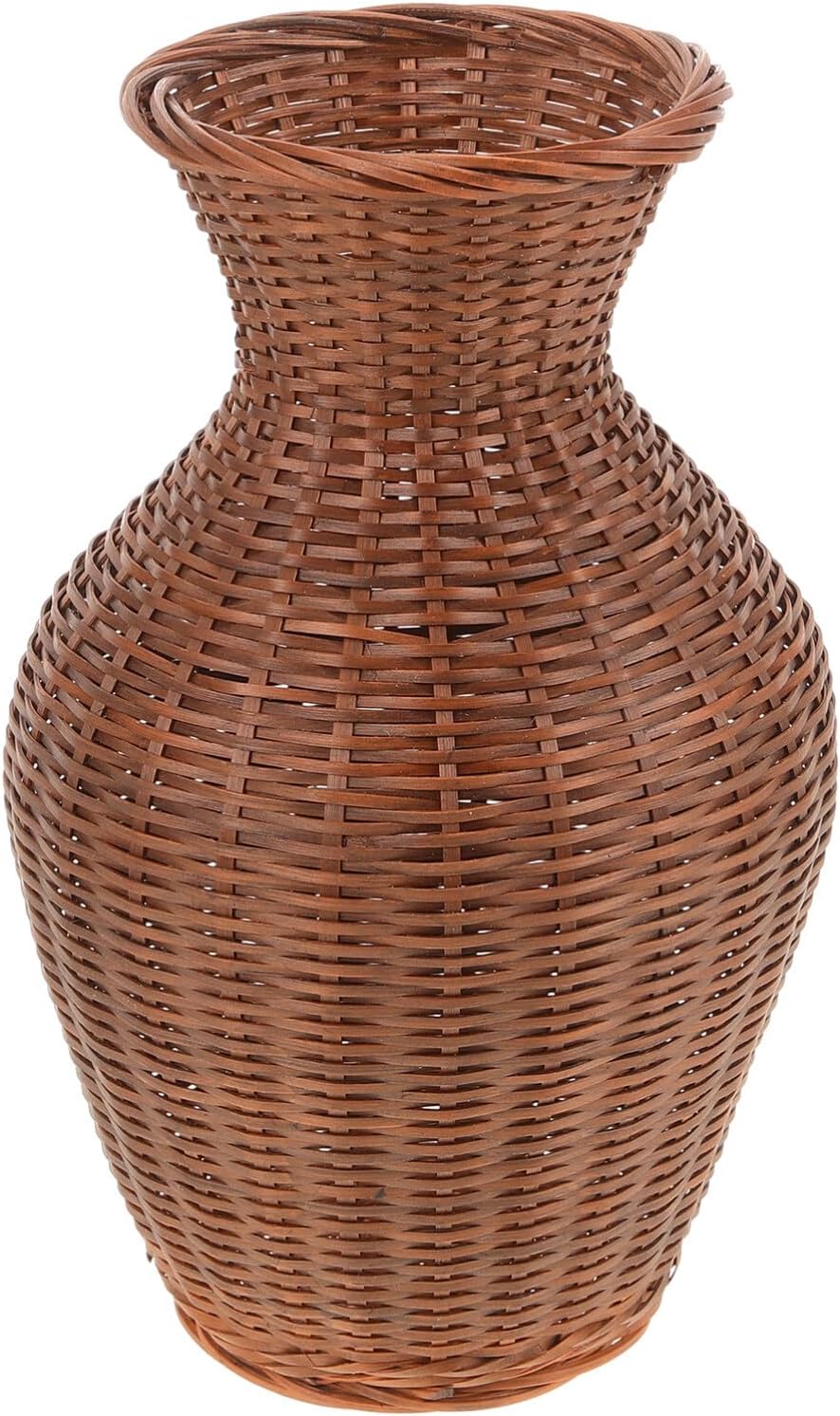 PRETYZOOM Rattan Woven Flower Vase Rustic Farmhouse Decor