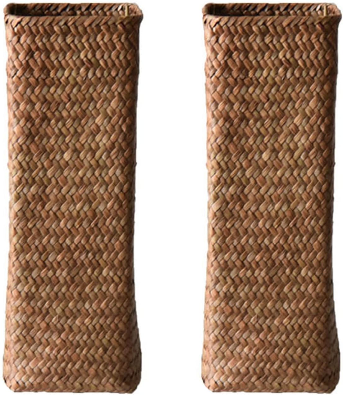 2pcs Handmade Rattan Flower Vase for Home Decor