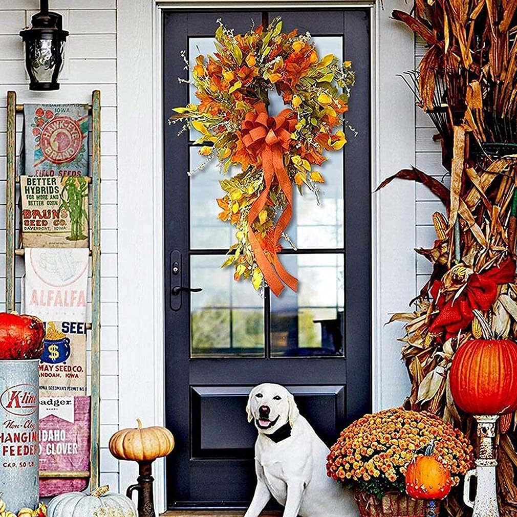 Handmade Eucalyptus Autumn Wreath for Front Door