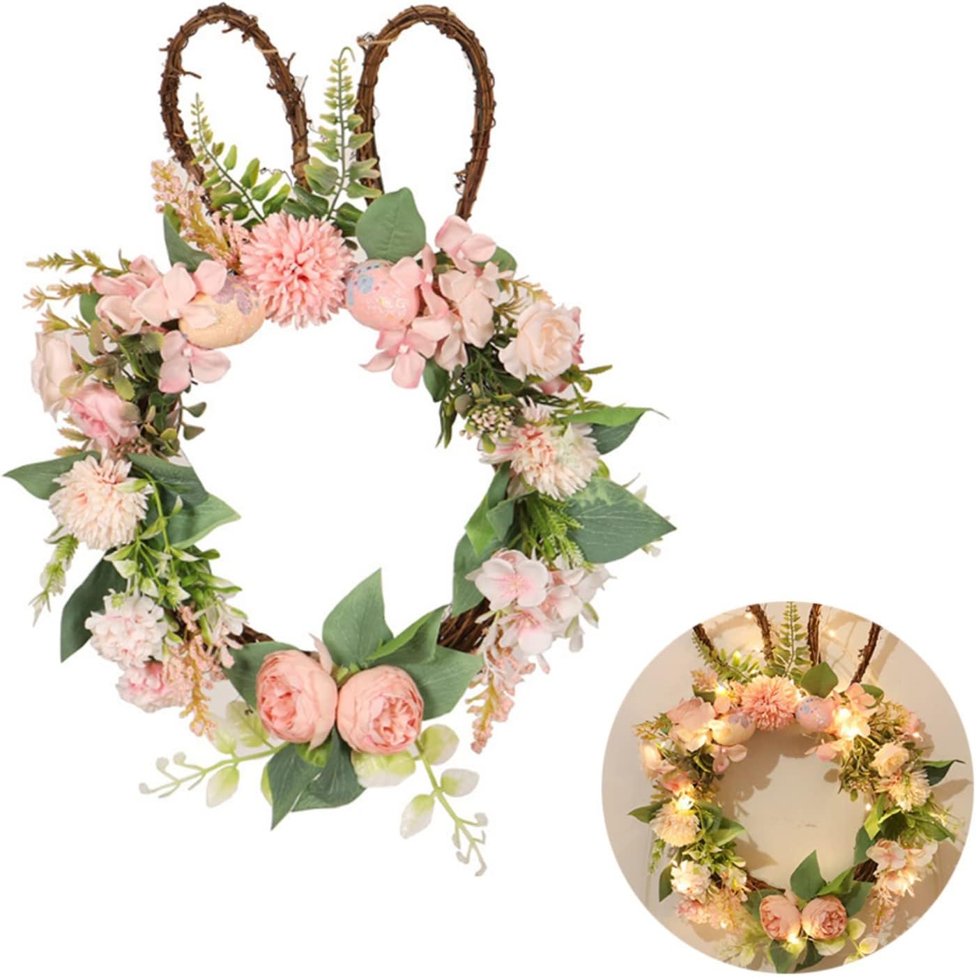 Ochine Easter Egg Wreath for Front Door Spring Decor