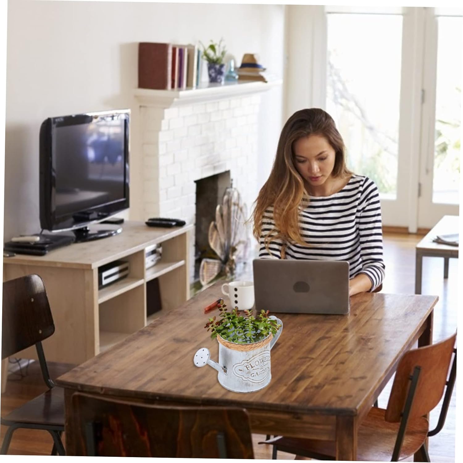 BESPORTBLE 2pcs Antique Iron Dried Flower Vase Vintage Decorative Bucket for Home