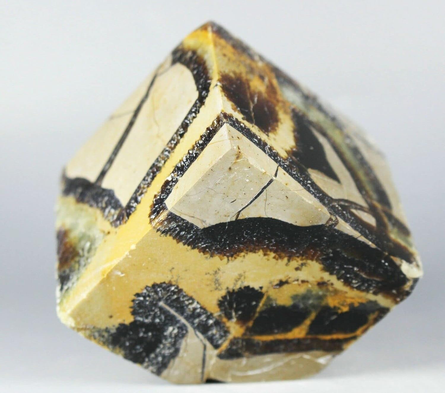 Polished Dragon Septarian Cube Reiki Stone 330G Display
