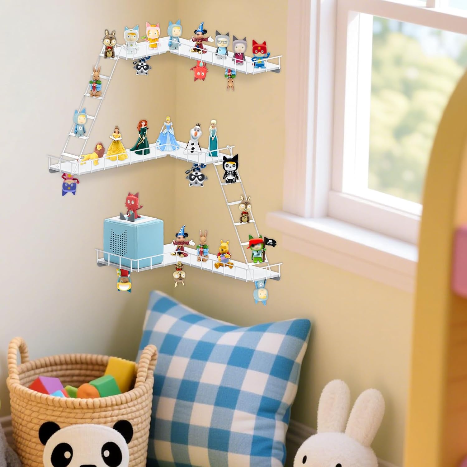 90 Degree Magnetic Shelf for Tonie Box Storage Wall Corner Organizer