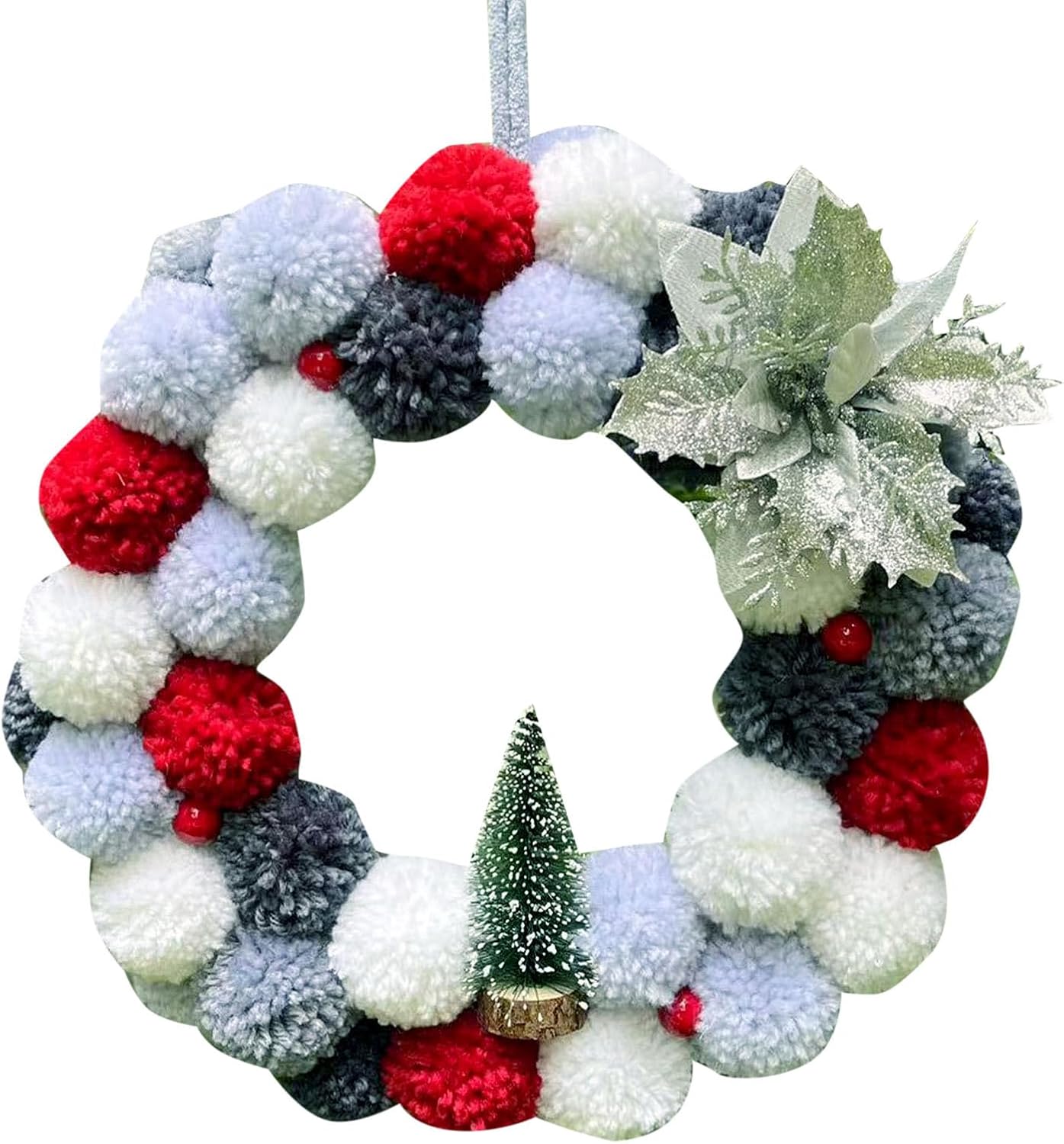 1181 Inch Plush Round Ball Wreath Christmas Decor