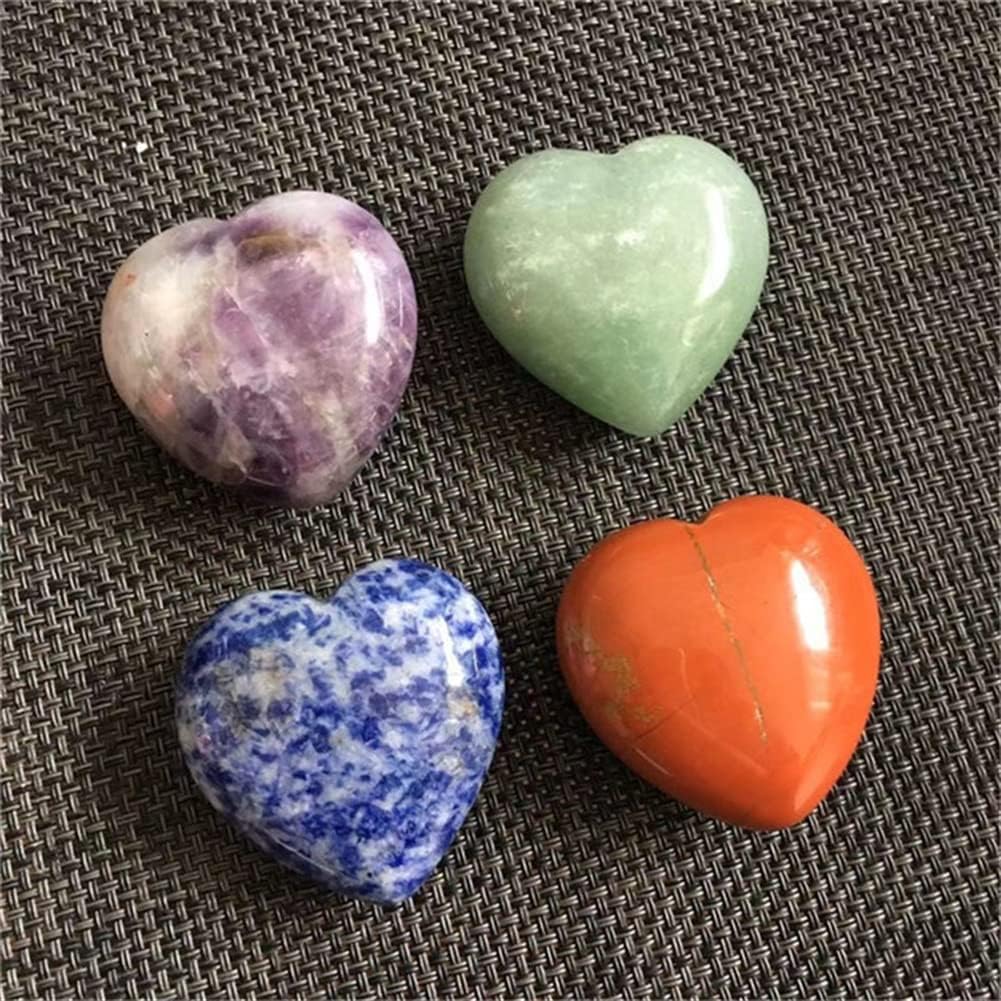 PEKMAR Reiki Crystal Heart-Shaped Blue Spotted Quartz Stone