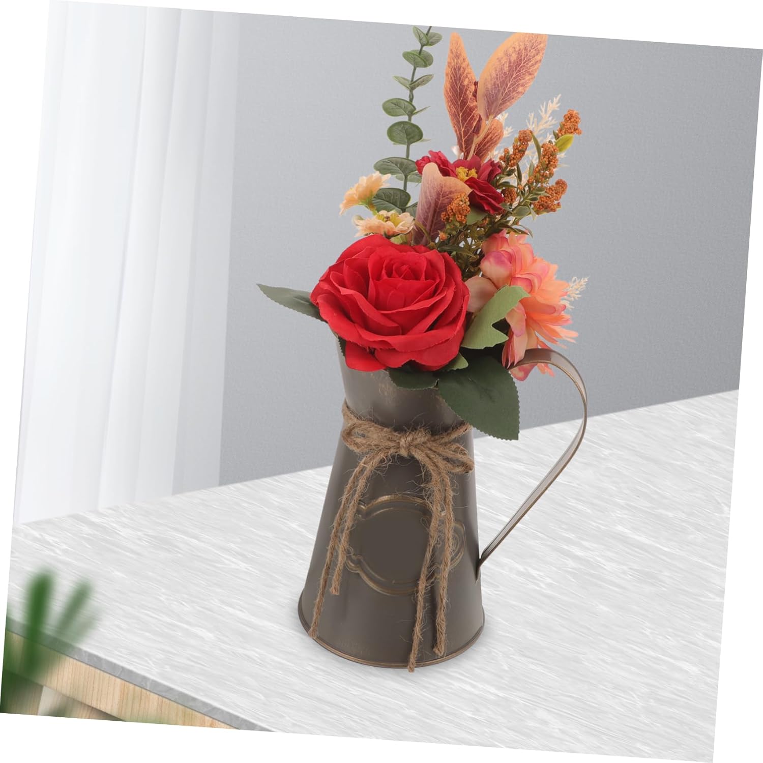 Vintage Floral Arrangement Pot for Home Decor