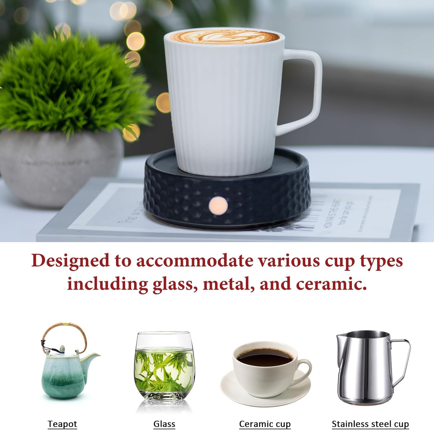 Electric Candle Warmer Plate - Ceramic for Jar Candles and Mugs