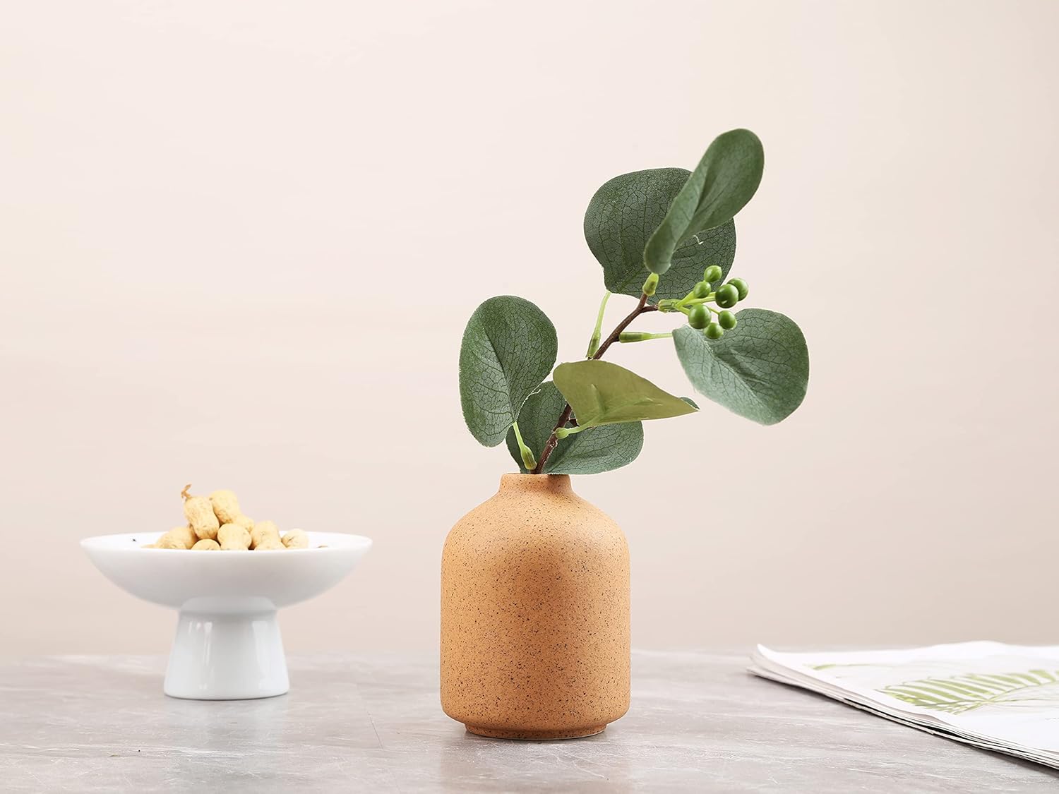Simple Ceramic Vase for Flowers and Decor