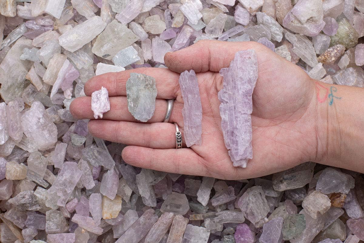Fantasia Natural Kunzite Stones 5 lbs from Pakistan