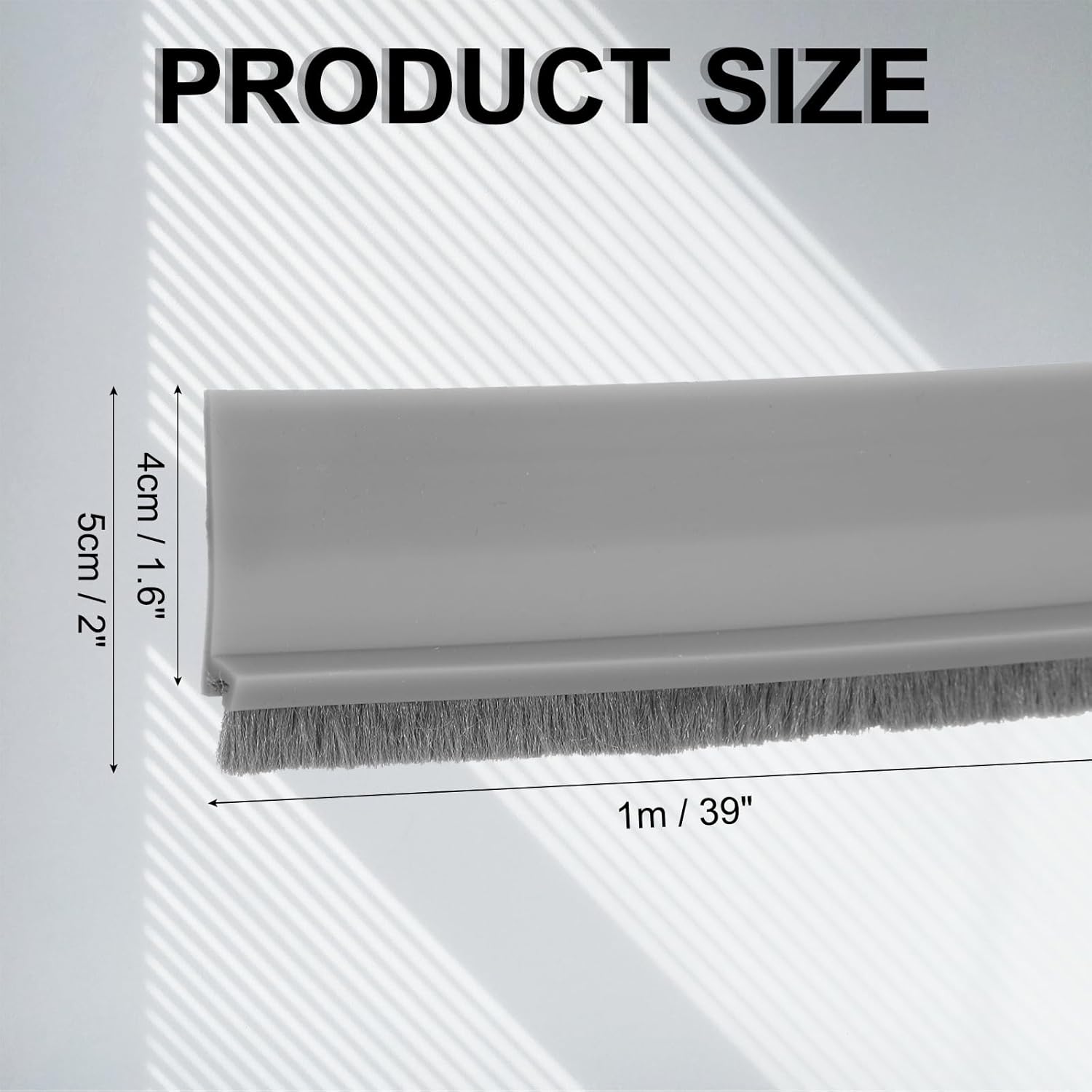 Uxcell Door Bottom Sweep with Adhesive 39 x 2 Inch Silicone Draft Strip for Cold and Noise Blocker