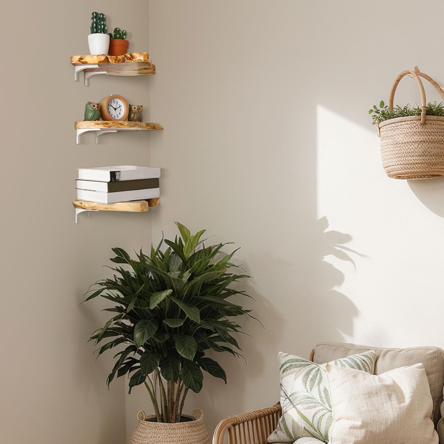 Pinkunn 3 Pcs Floating Shelves for Wall Mounting